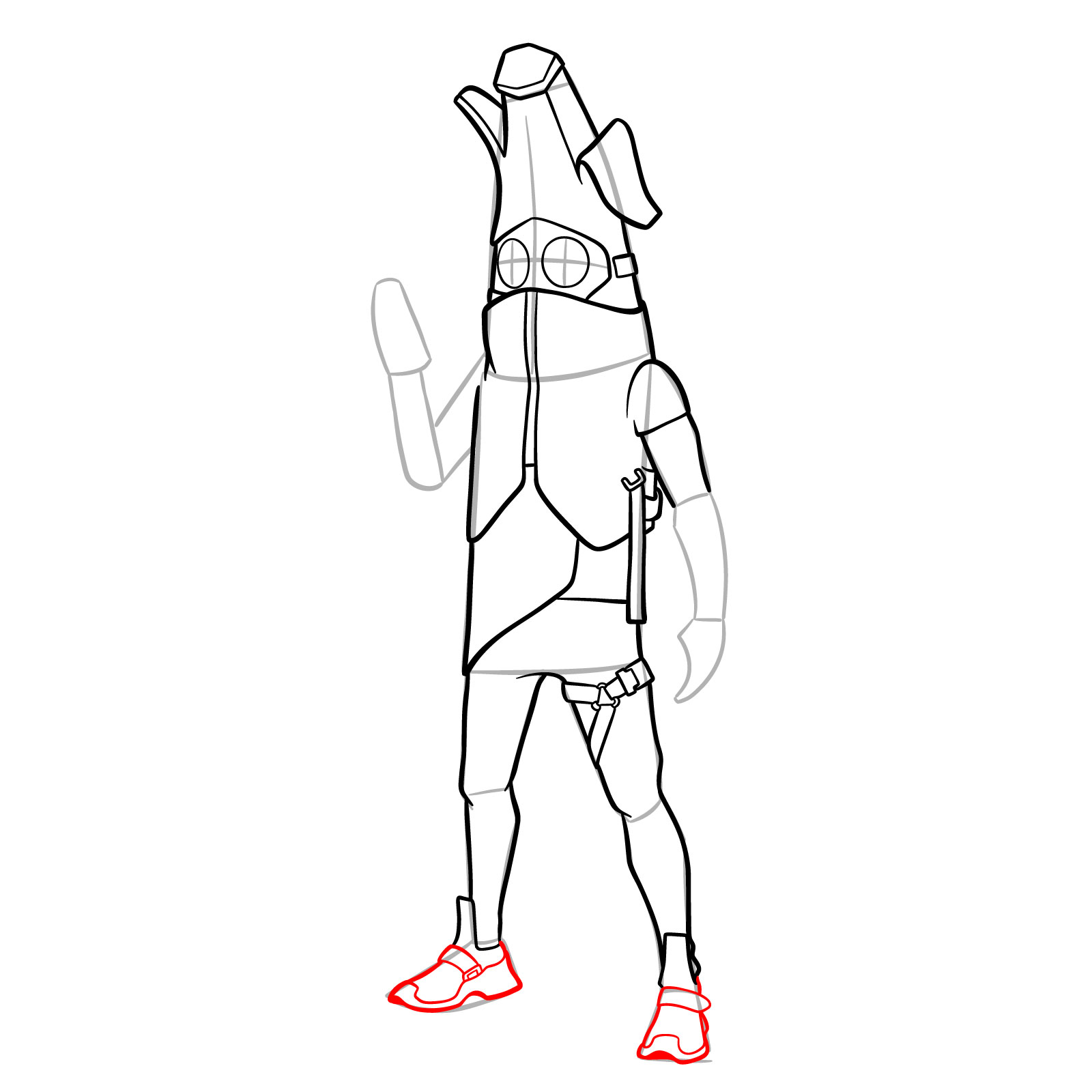 How to Draw P33LY from Fortnite - step 14