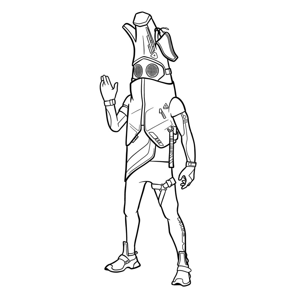 Learn How to Draw P33LY Fortnite Skin with Cyber Banana Look