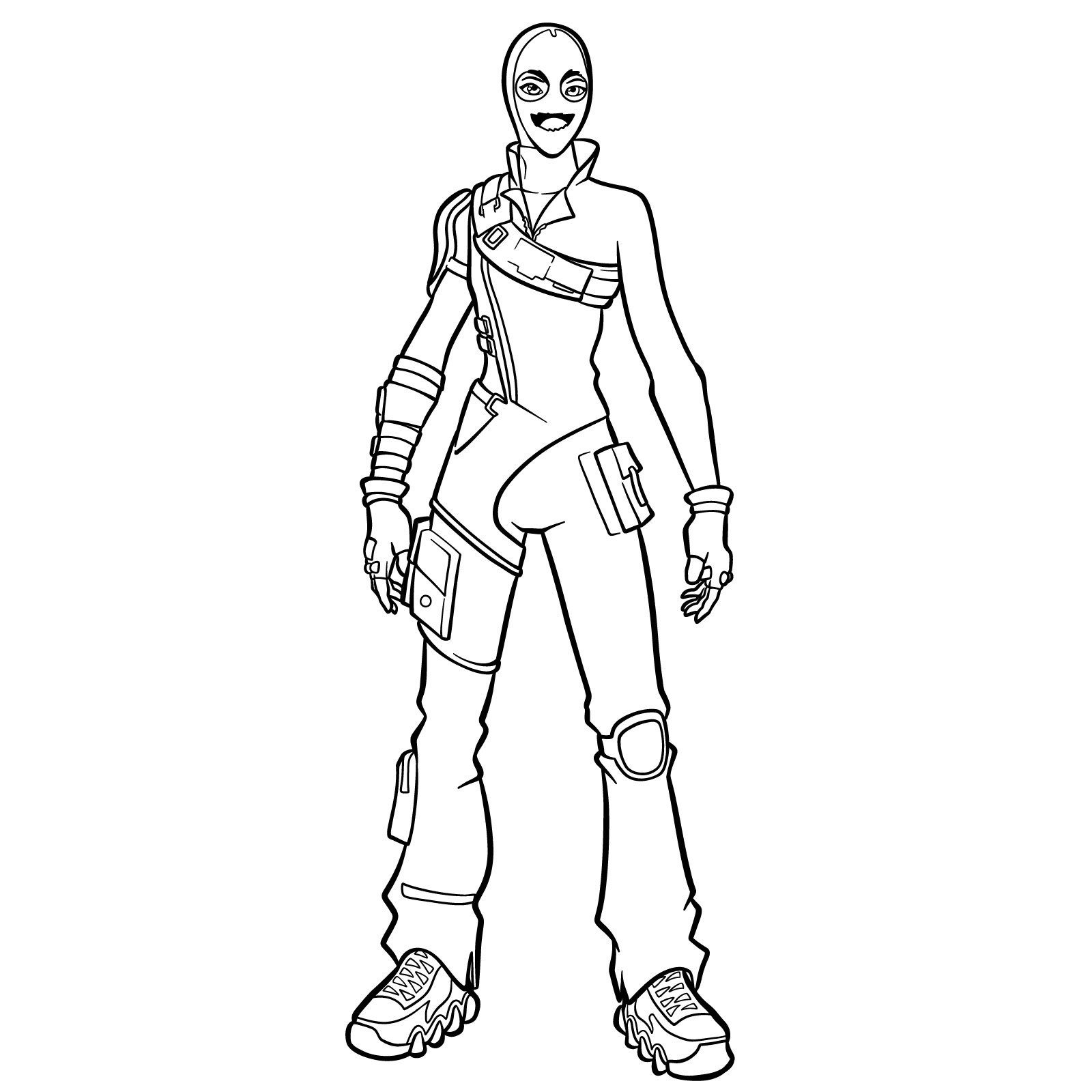 How to Draw Caper Fortnite Skin - final step