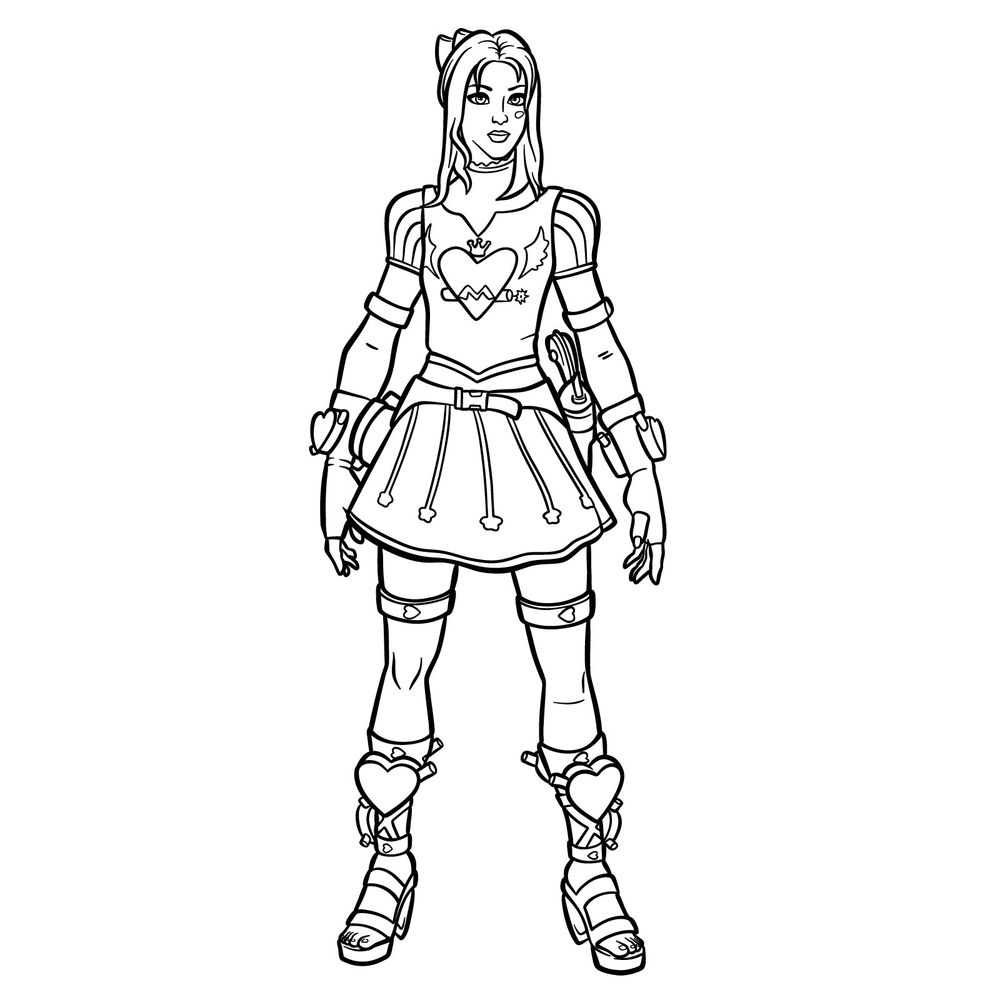 How to Draw Lovely from Fortnite – Full-Body Outfit Tutorial