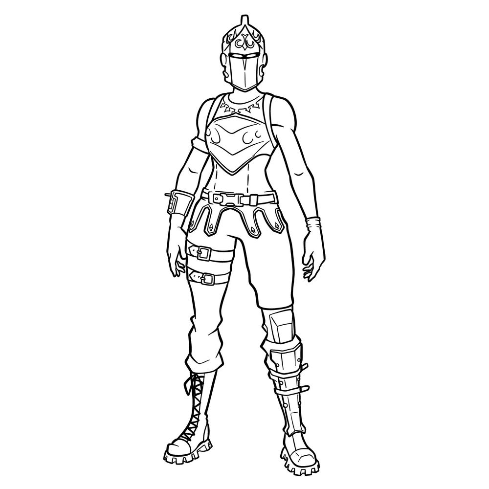 How to Draw Red Knight – Fortnite Legendary Outfit in 20 Stages