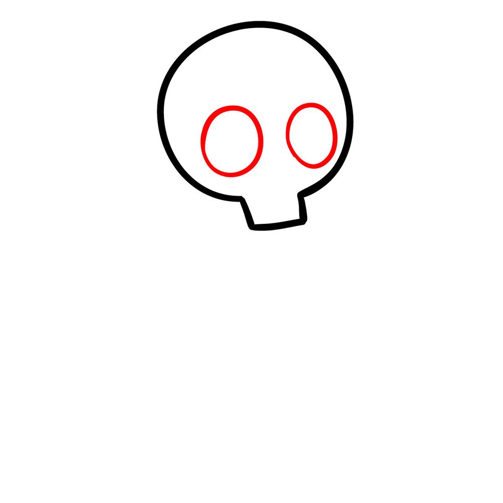 How to draw Skeleton-T - step 03