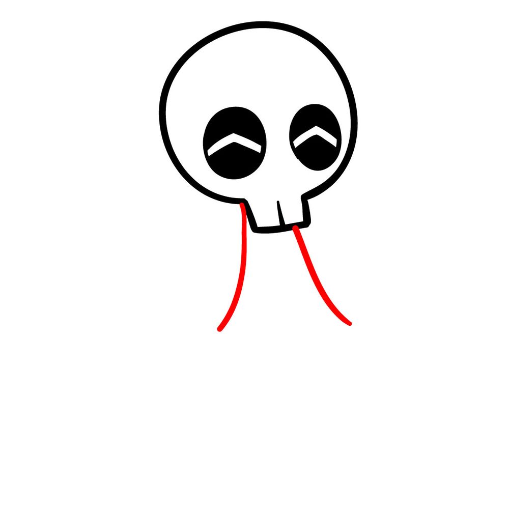 How to draw Skeleton-T - step 05