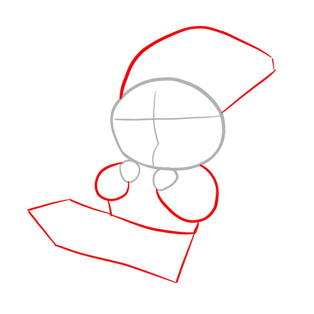 How to draw Sukiyapodes (Small Foot) - step 02