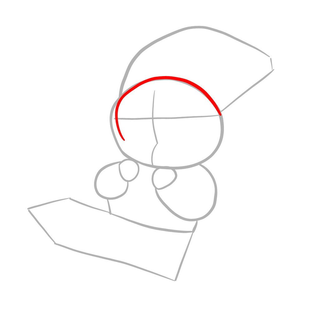 How to draw Sukiyapodes (Small Foot) - step 03