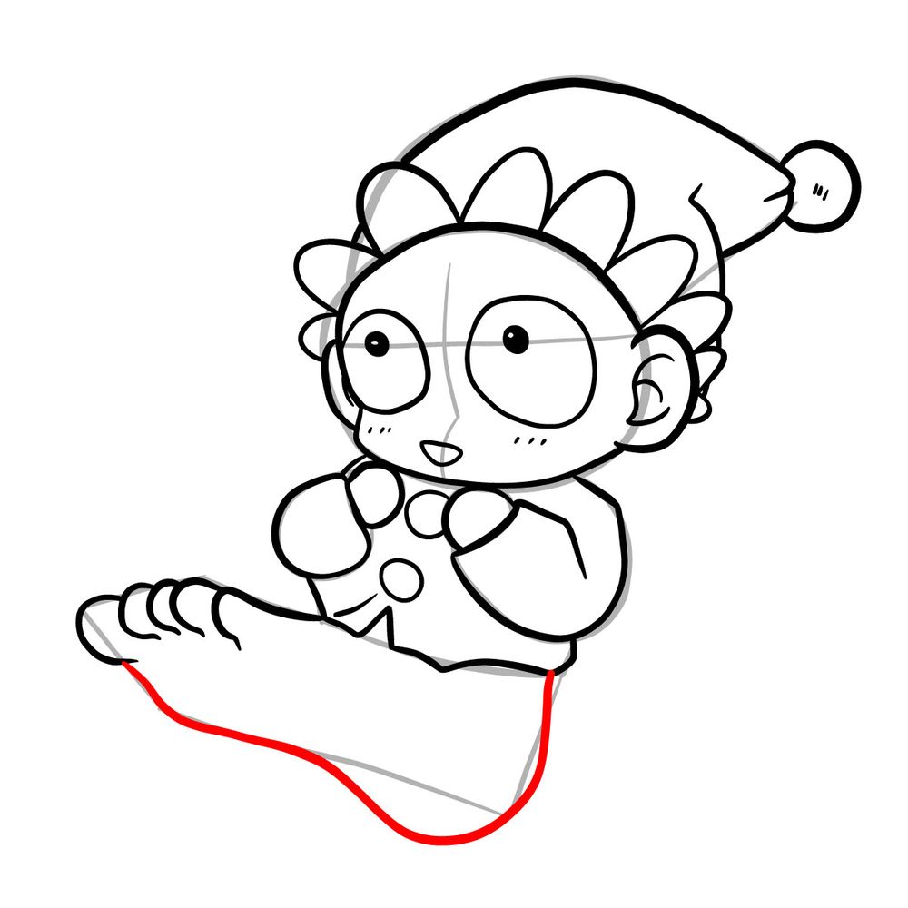 How to draw Sukiyapodes (Small Foot) - step 18