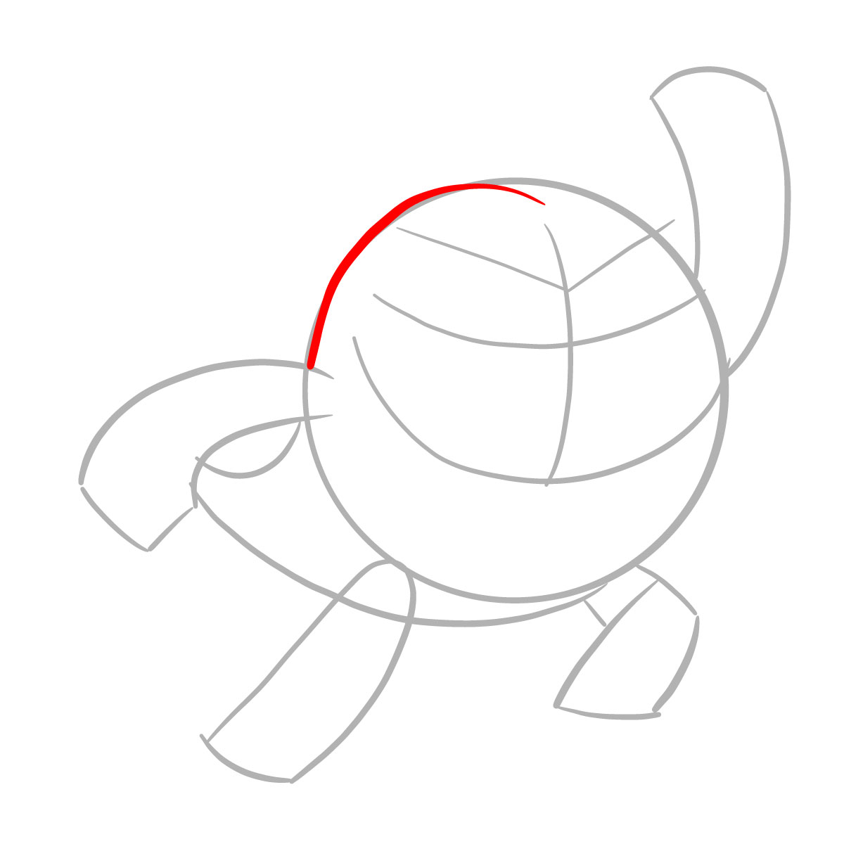 How to draw Suketoudara - step 03