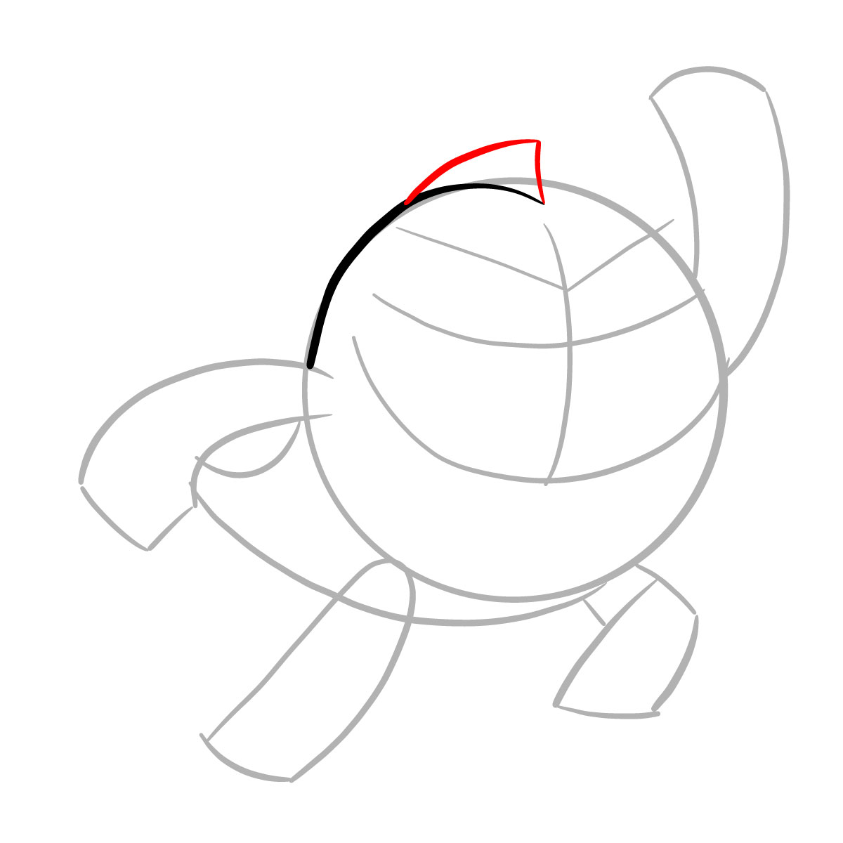 How to draw Suketoudara - step 04