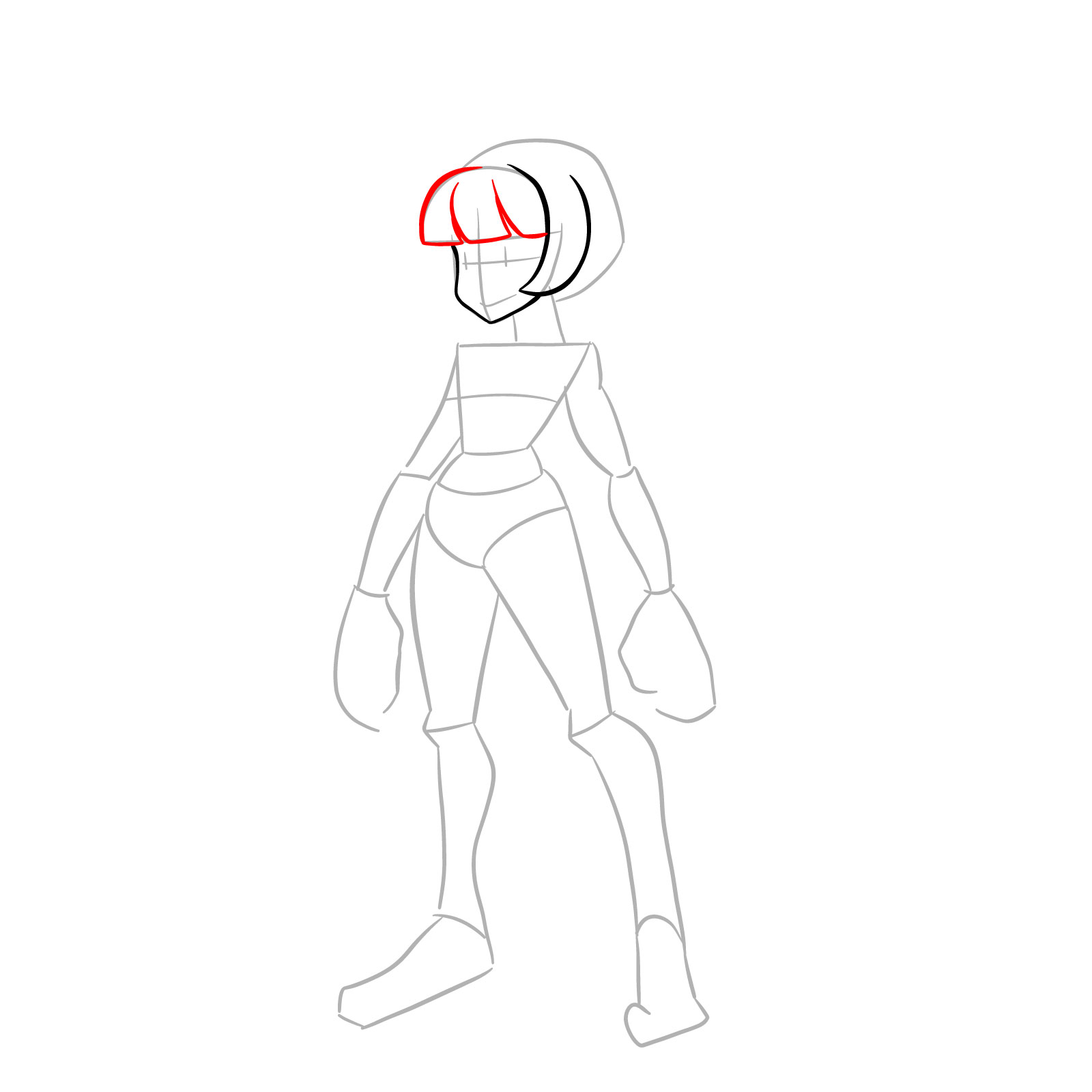 How to draw Ms. Fortune from Skullgirls - step 05
