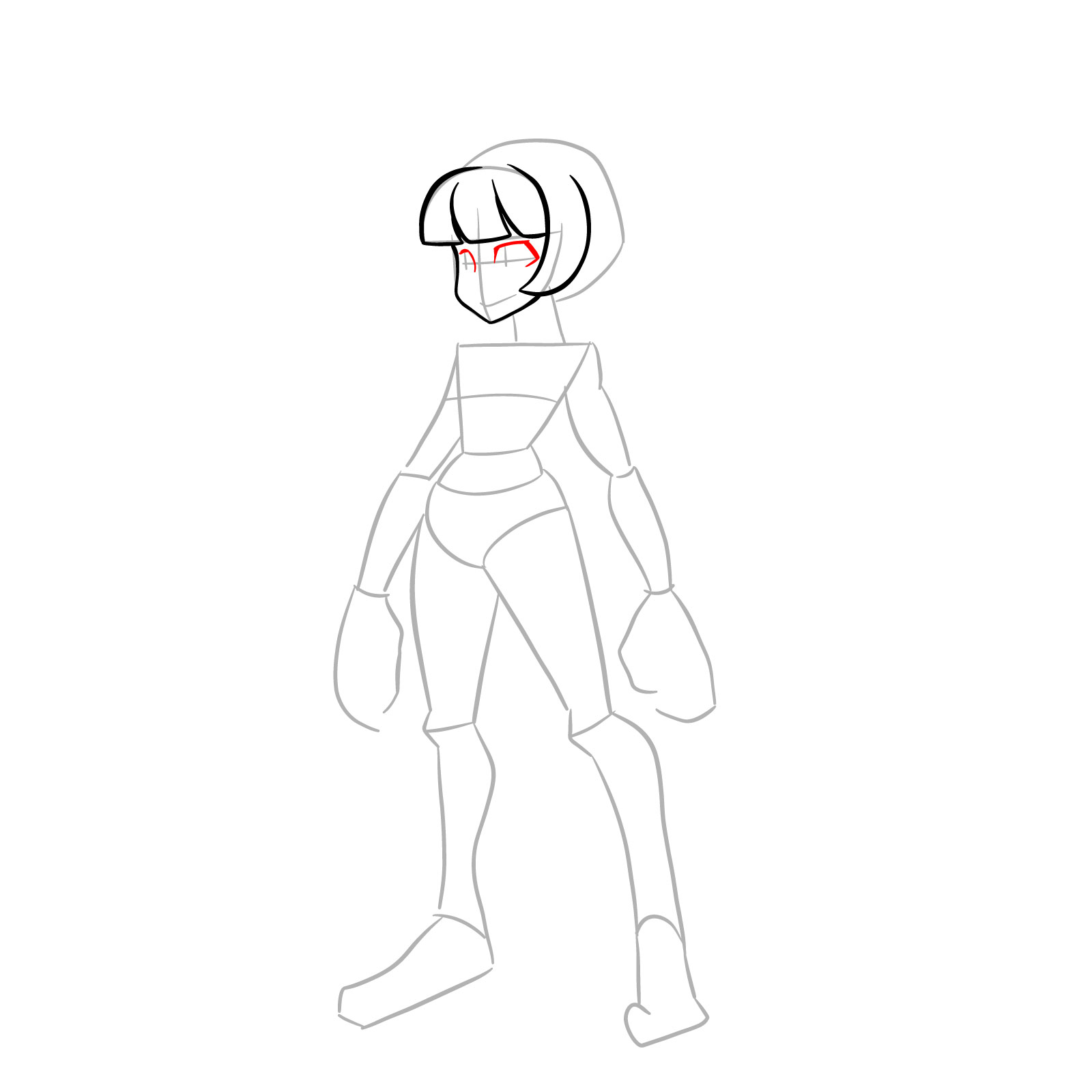 How to draw Ms. Fortune from Skullgirls - step 06