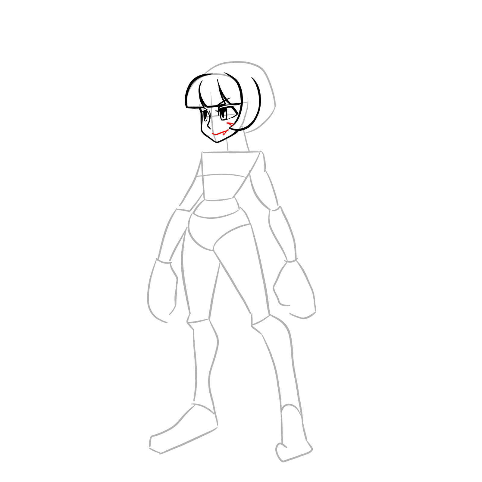 How to draw Ms. Fortune from Skullgirls - step 09