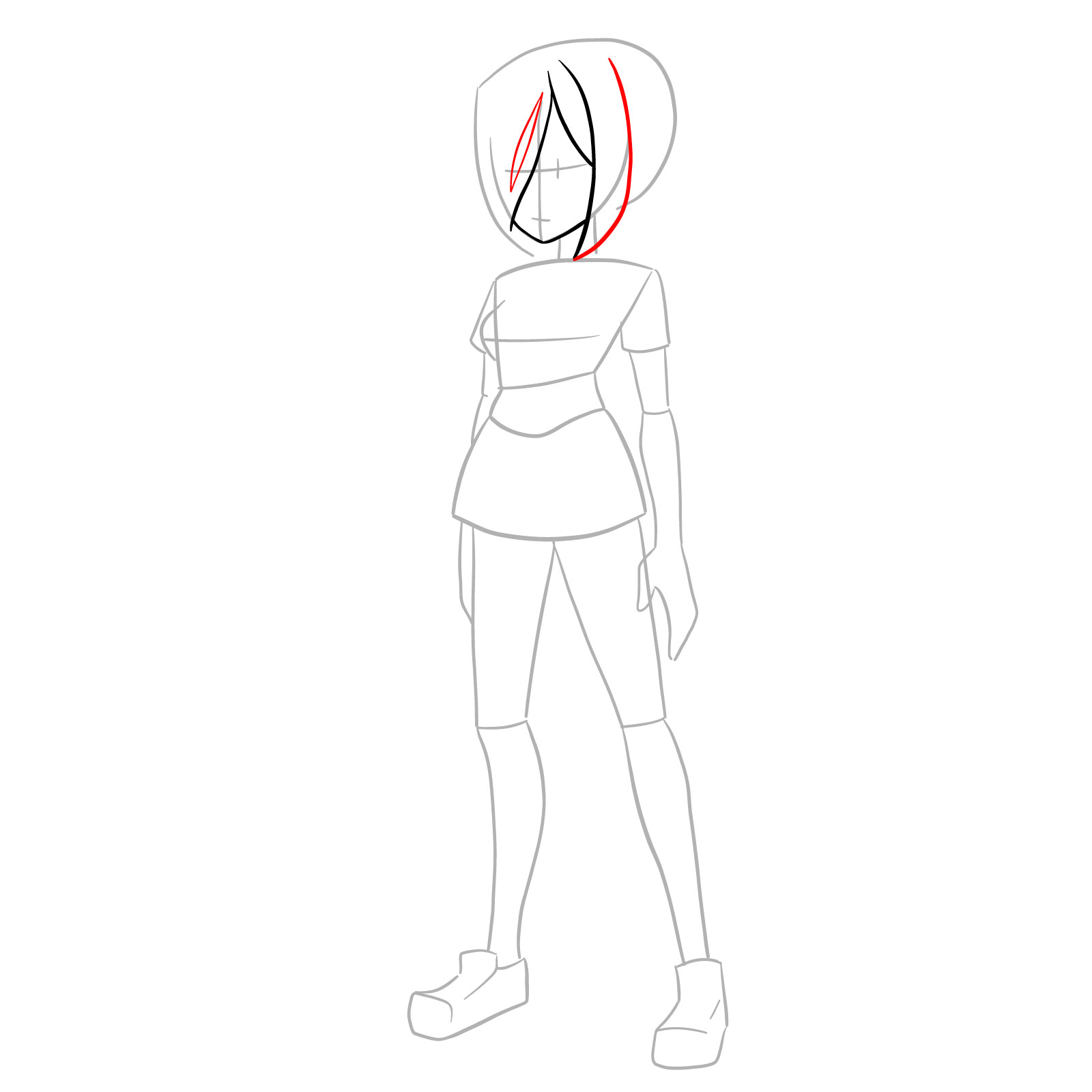 How to draw Teen Parasoul from Skullgirls - step 05
