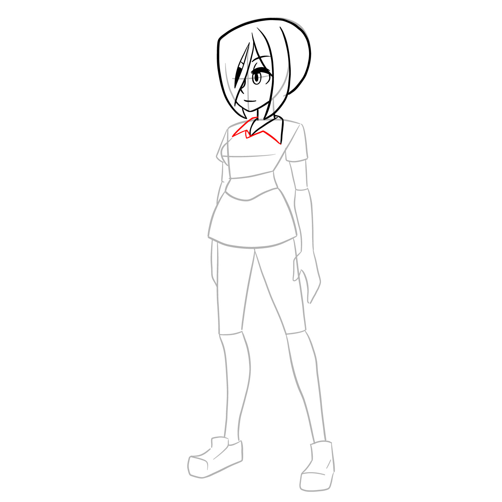 How to draw Teen Parasoul from Skullgirls - step 11