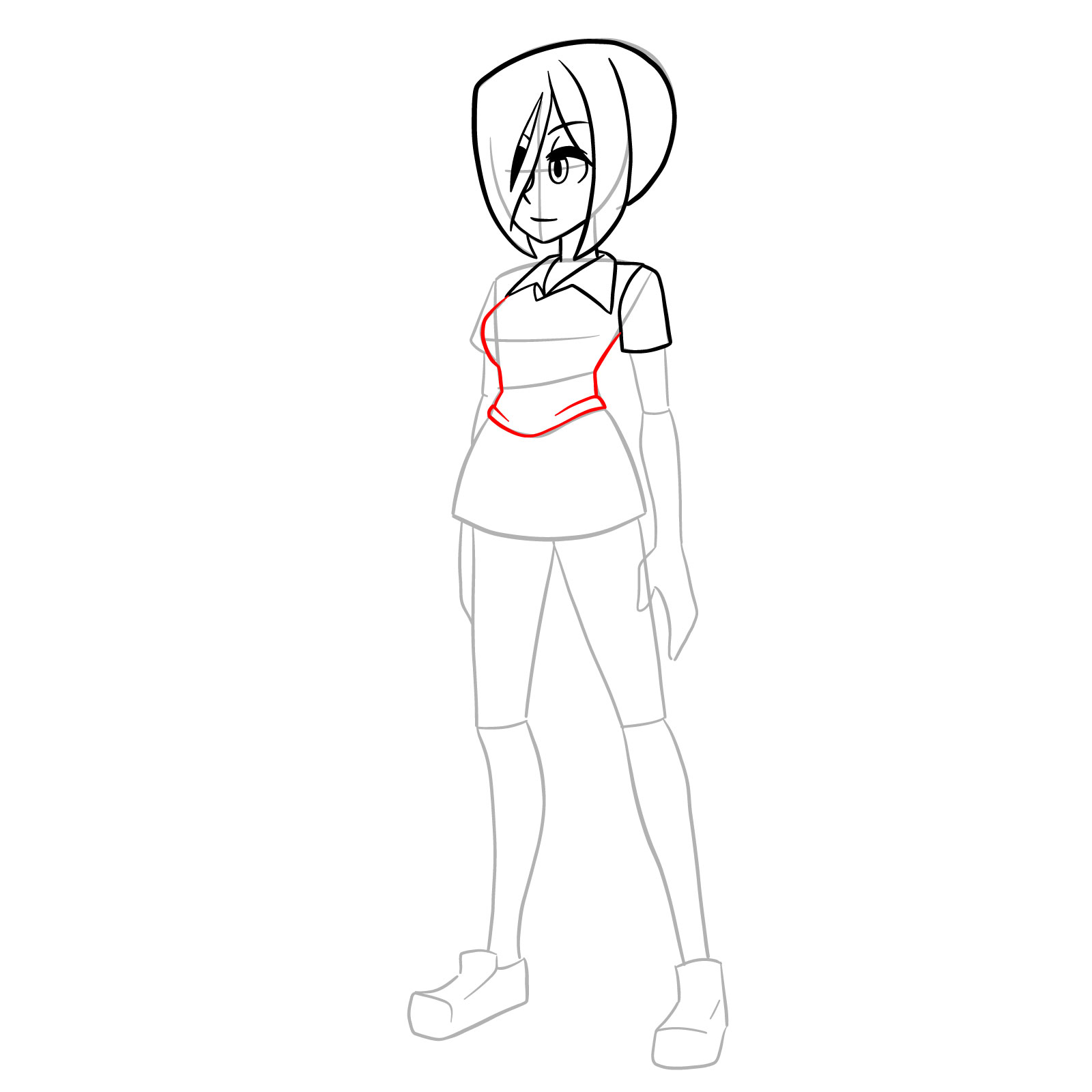 How to draw Teen Parasoul from Skullgirls - step 13