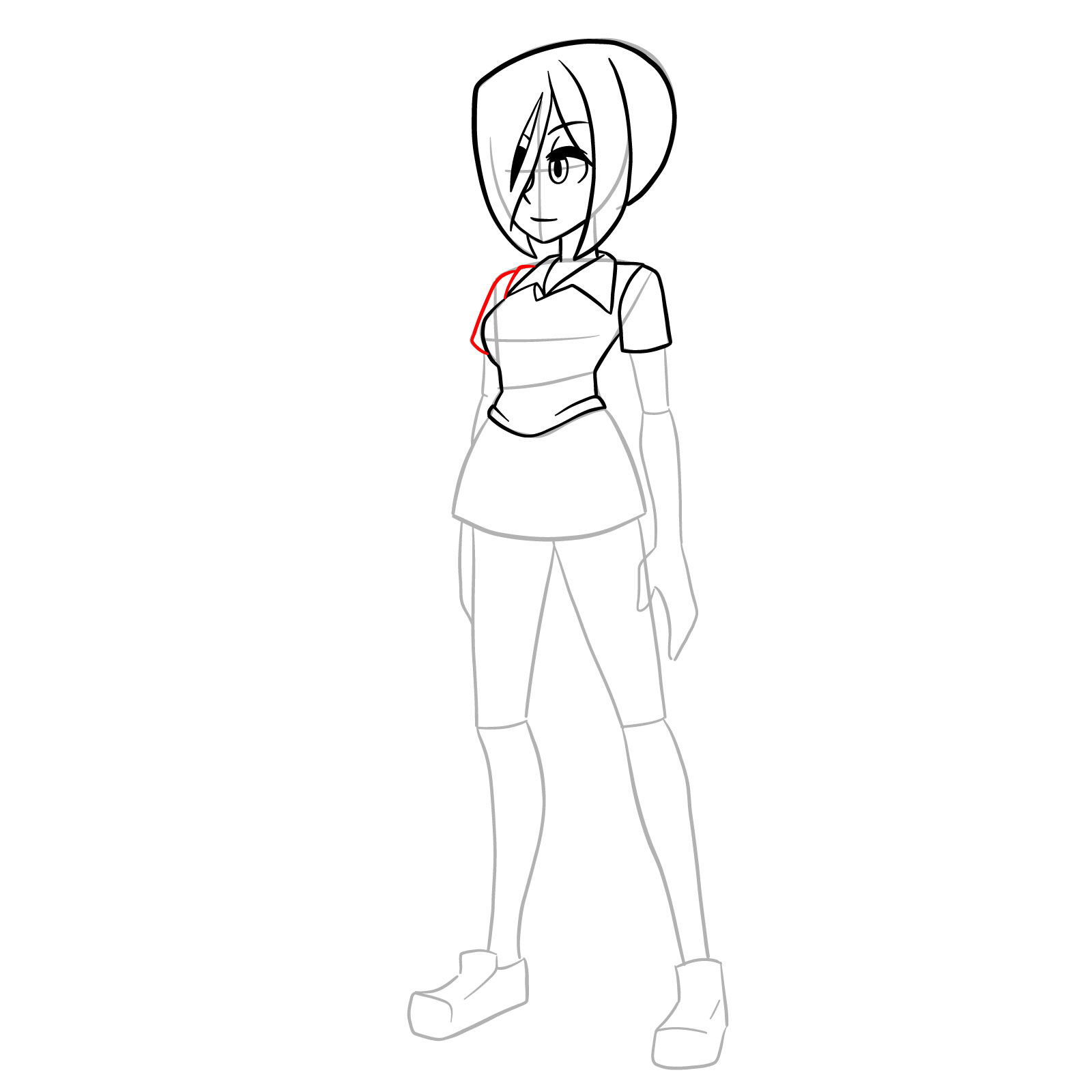 How to draw Teen Parasoul from Skullgirls - step 14