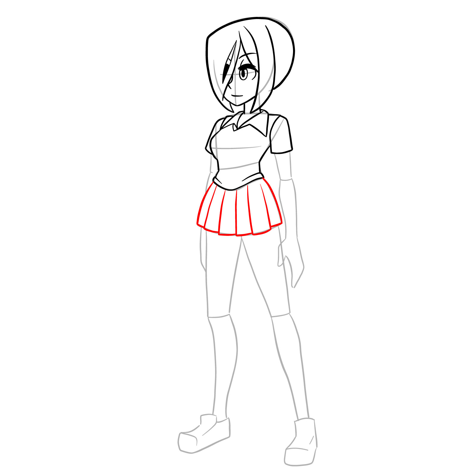 How to draw Teen Parasoul from Skullgirls - step 15