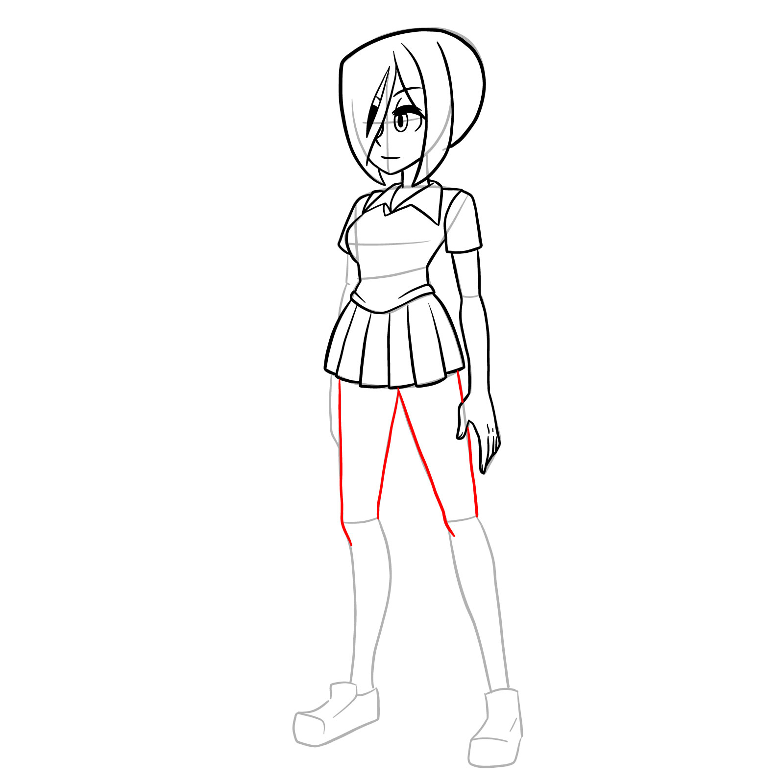 How to draw Teen Parasoul from Skullgirls - step 18