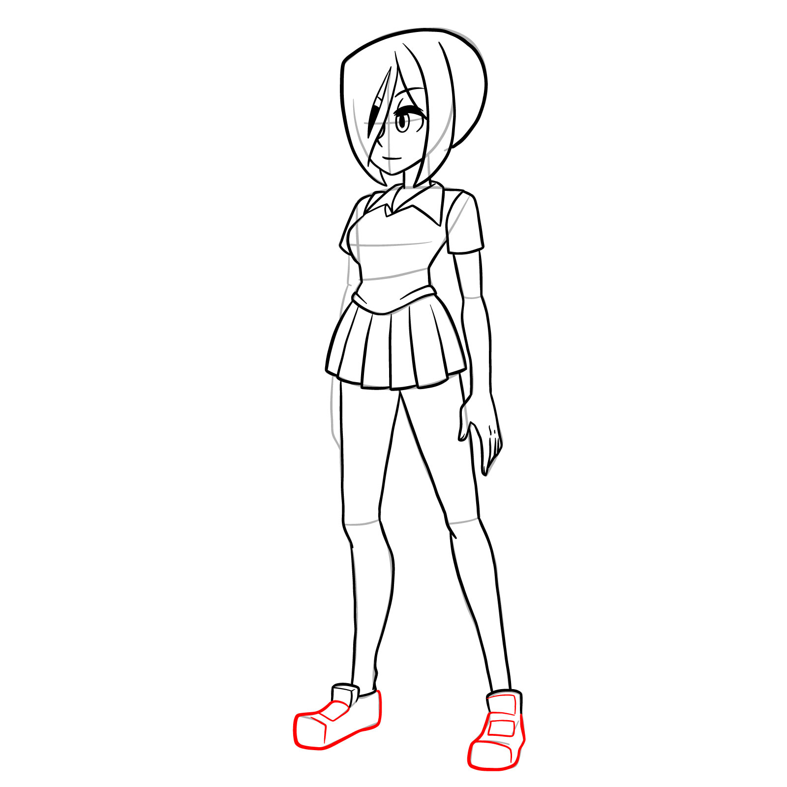 How to draw Teen Parasoul from Skullgirls - step 21