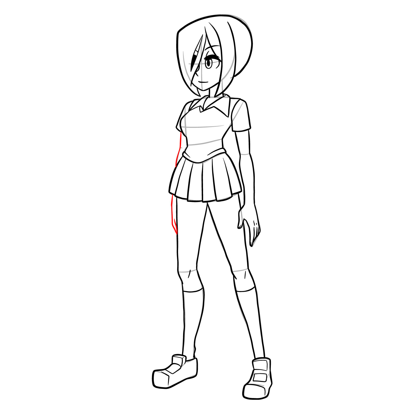 How to draw Teen Parasoul from Skullgirls - step 23