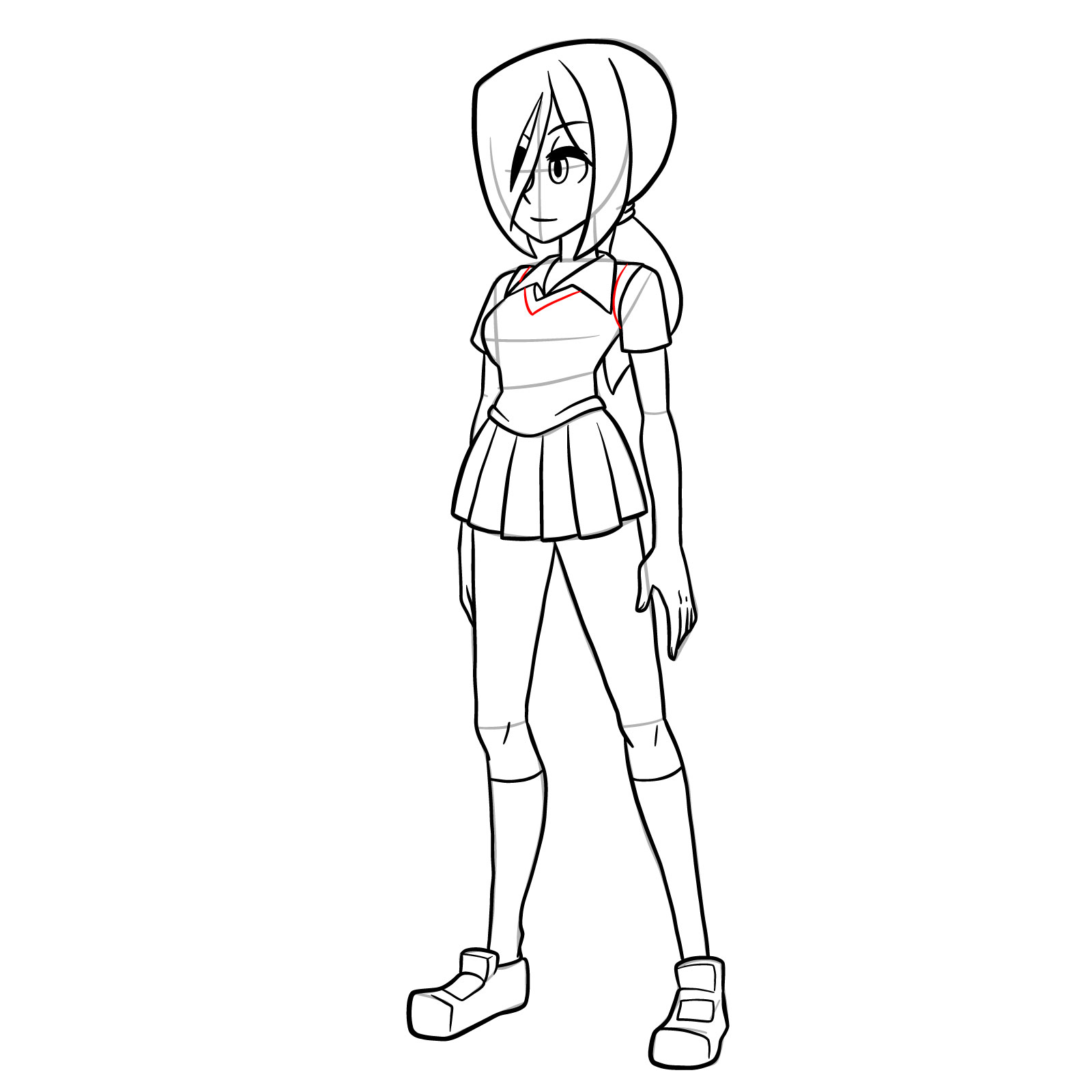 How to draw Teen Parasoul from Skullgirls - step 25