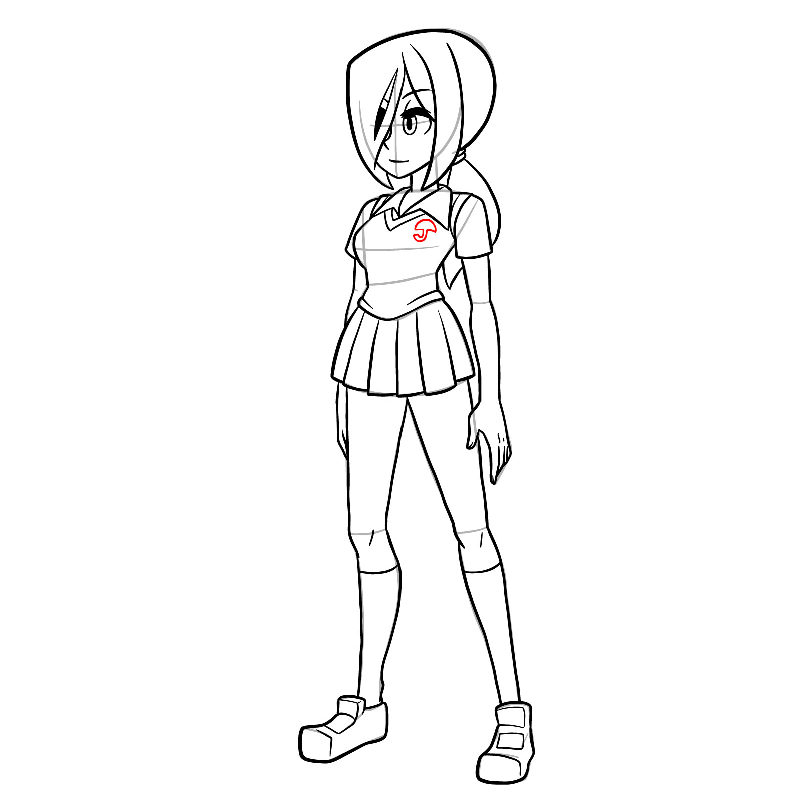 How to draw Teen Parasoul from Skullgirls - step 26