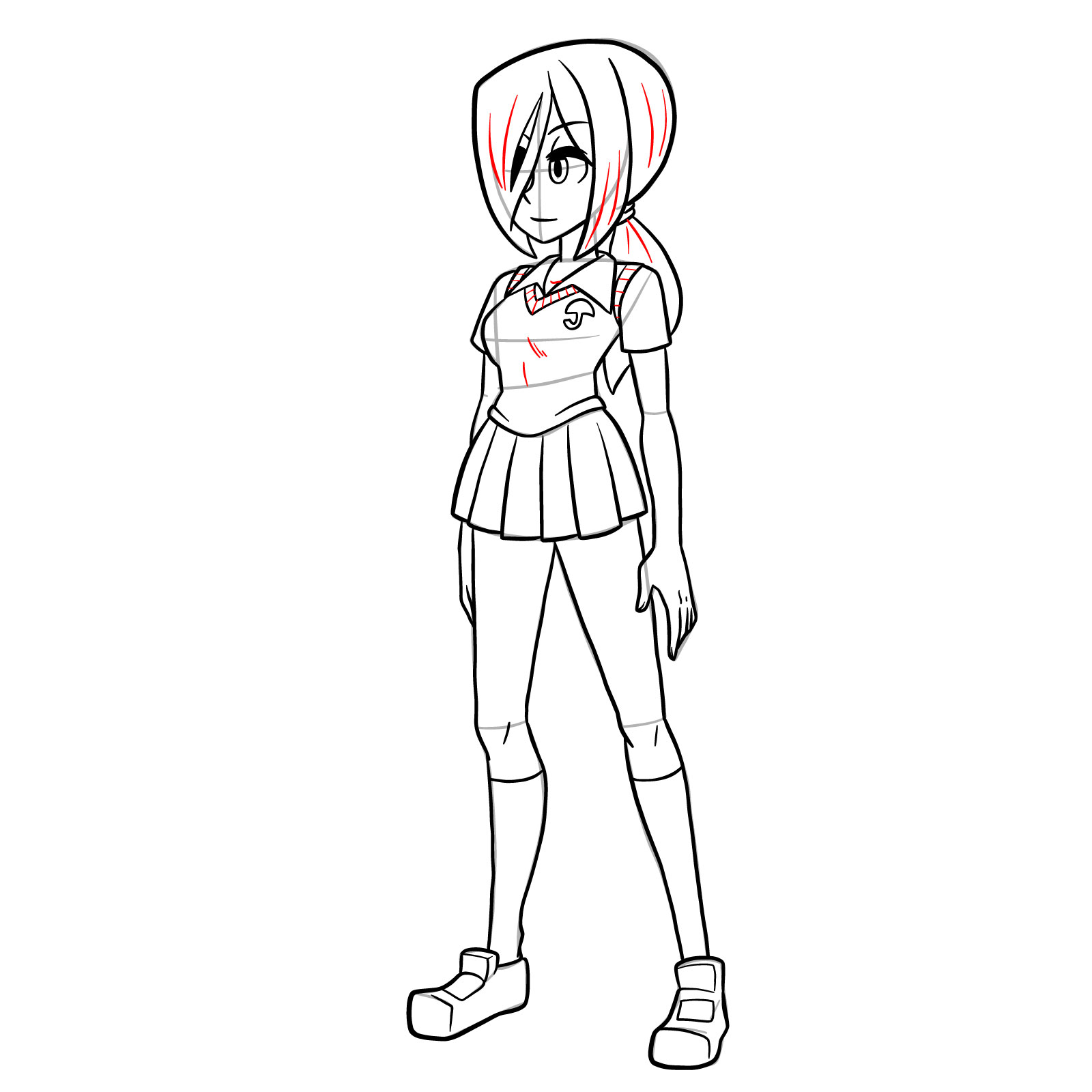 How to draw Teen Parasoul from Skullgirls - step 27