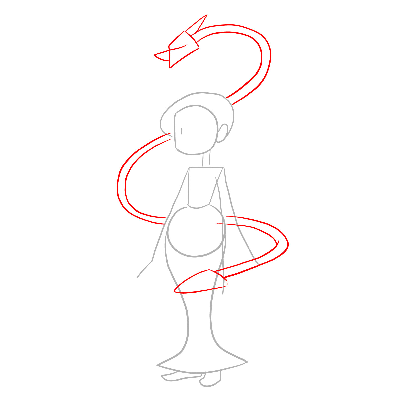 How to draw Squigly from Skullgirls - step 03