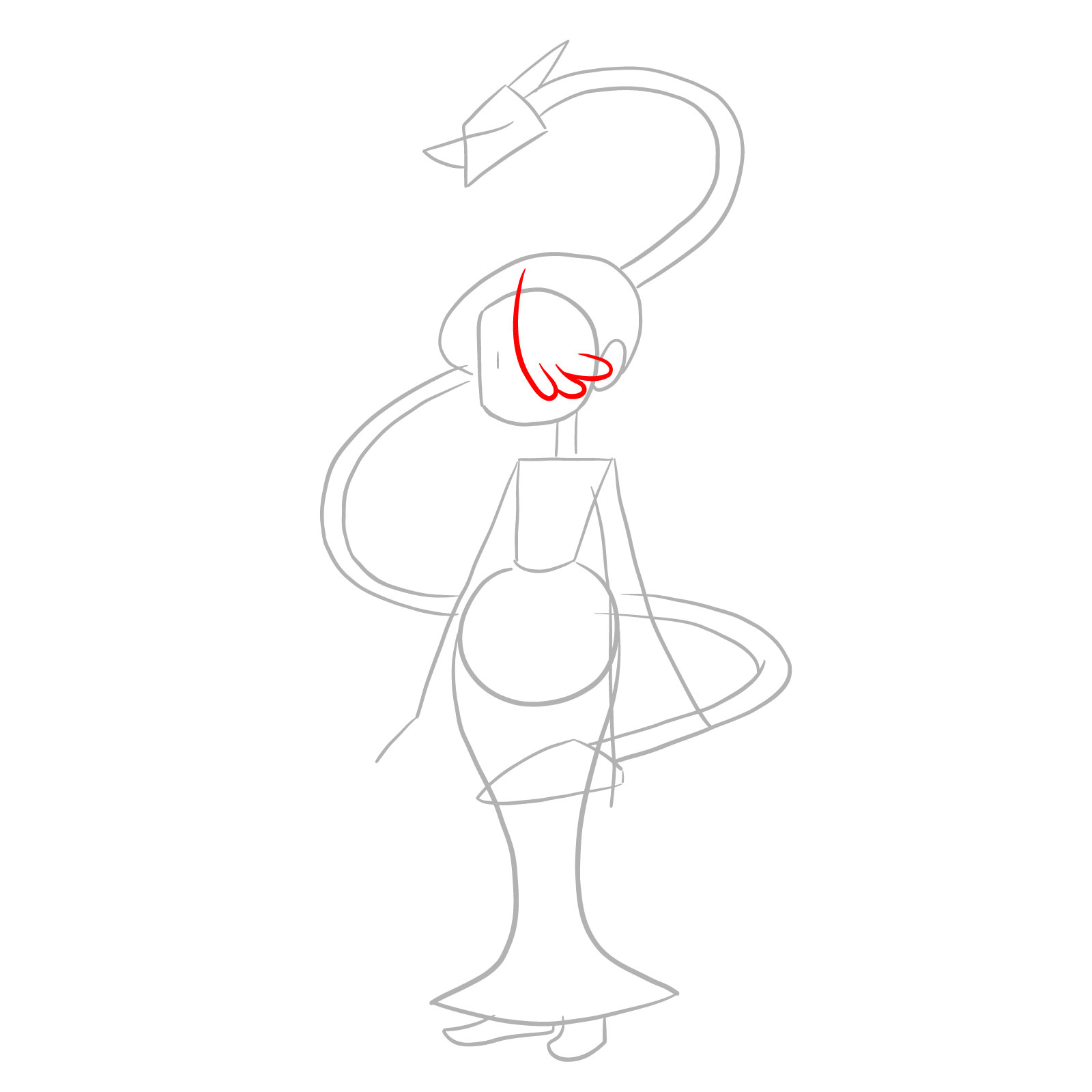 How to draw Squigly from Skullgirls - step 04