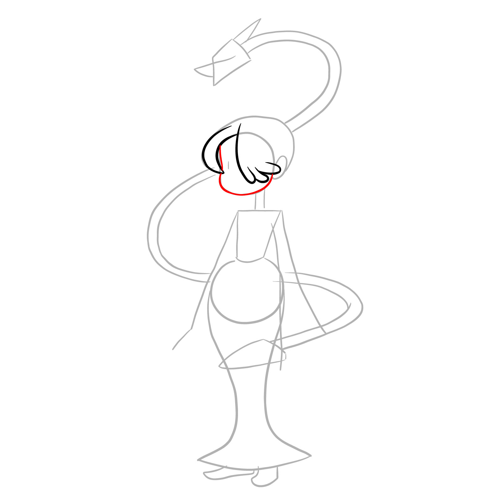 How to draw Squigly from Skullgirls - step 06