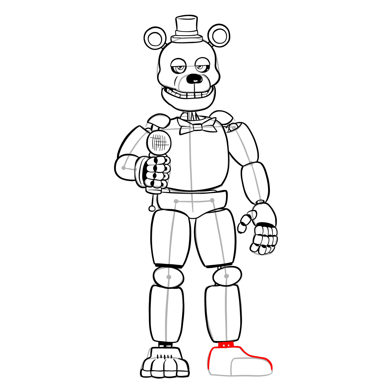 How to draw Springlock Fredbear (FNaF) - step 36