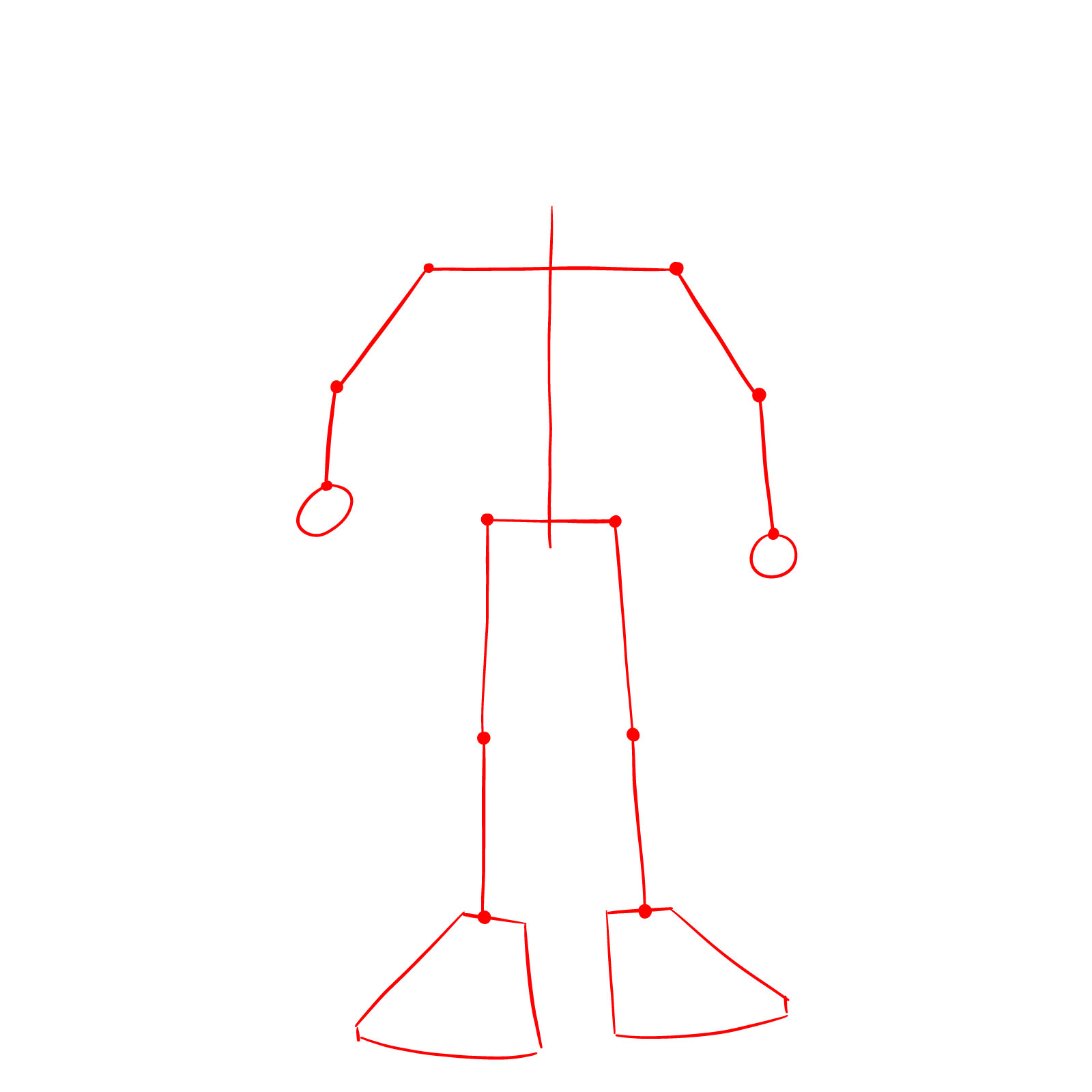How to draw Endo-02 (FNaF) - step 01