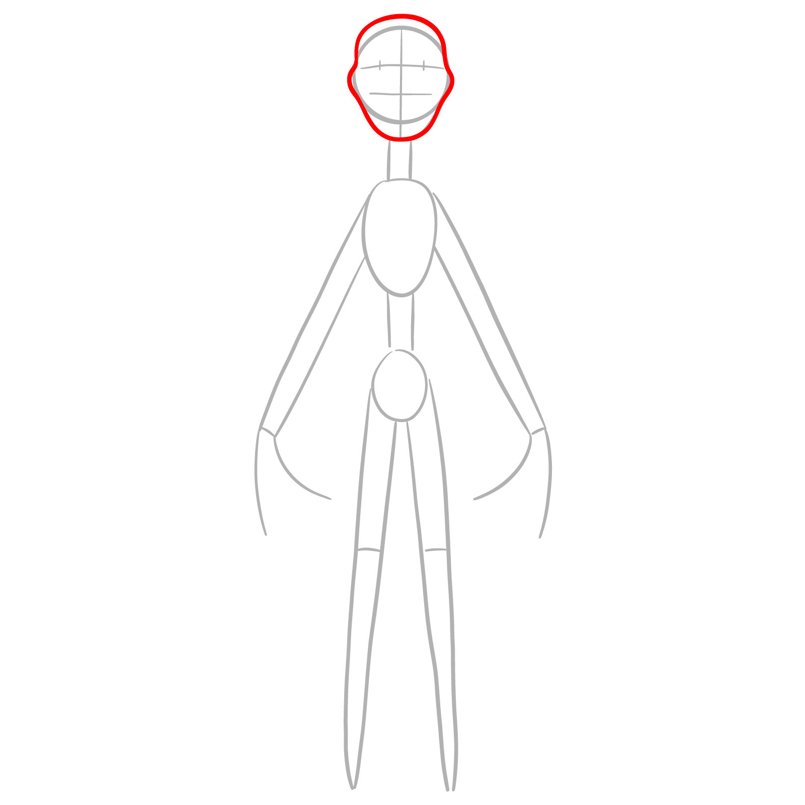 How to Draw the Puppet from FNAF - step 03