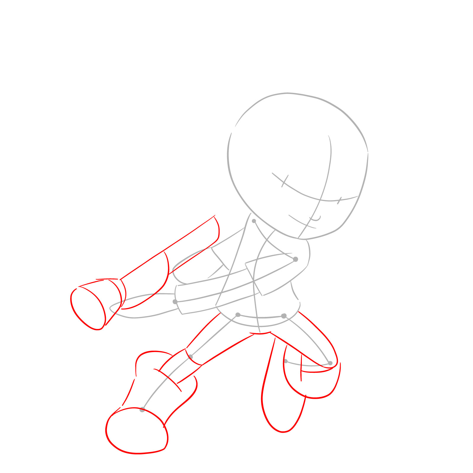 How to draw an Inkling Boy - Splatoon - step 03