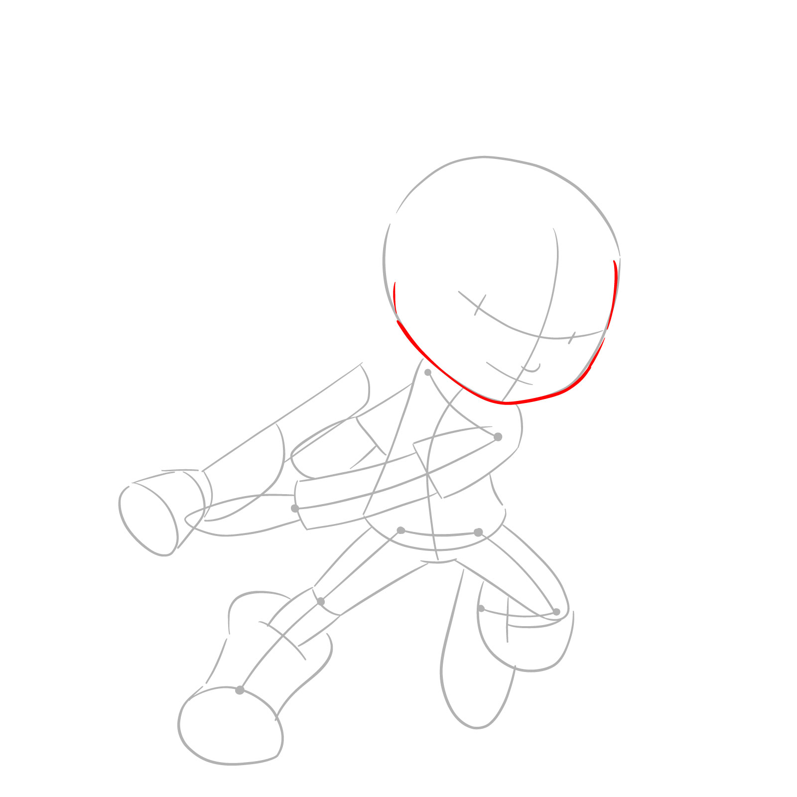 How to draw an Inkling Boy - Splatoon - step 04