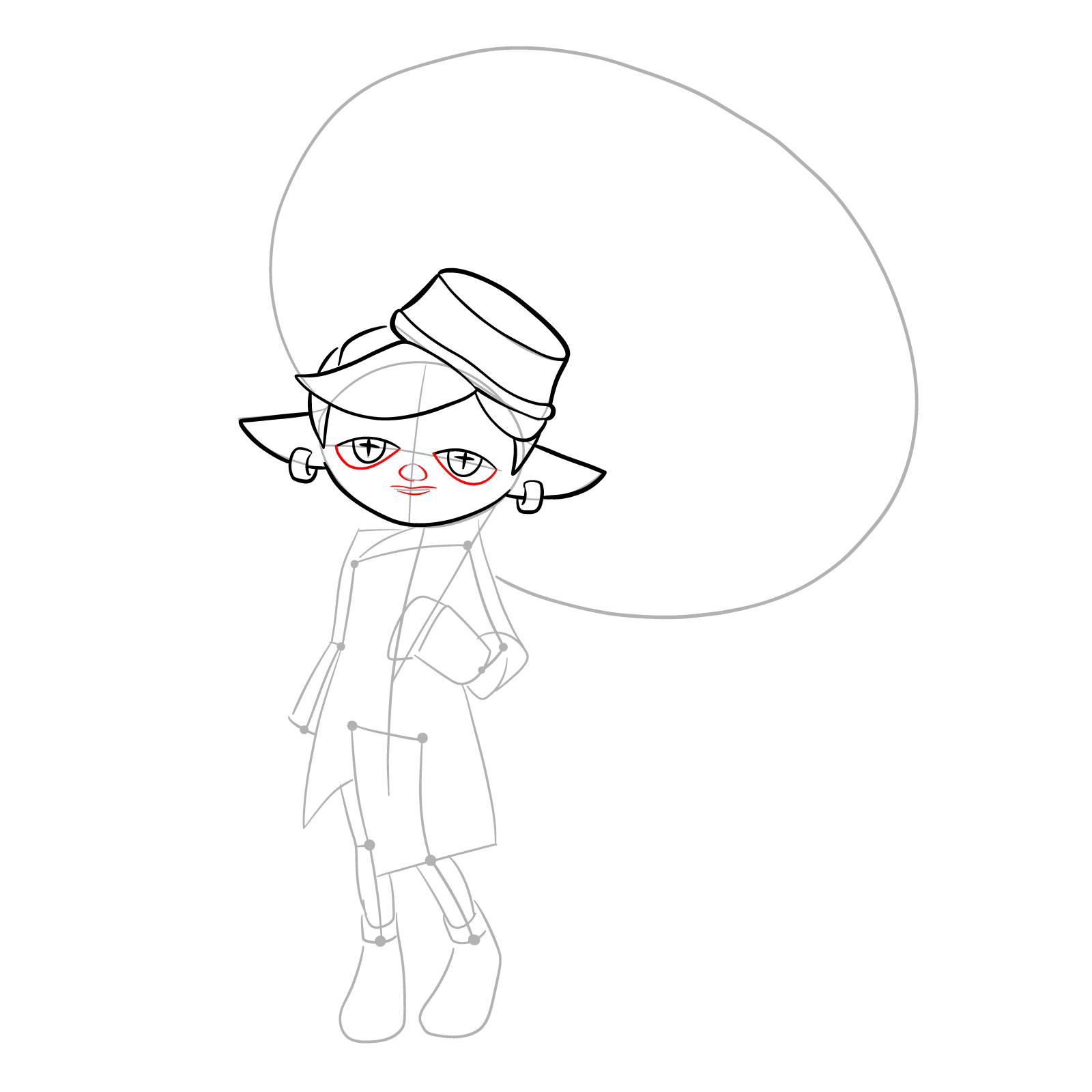 How to draw Marie from Splatoon 3 - step 10