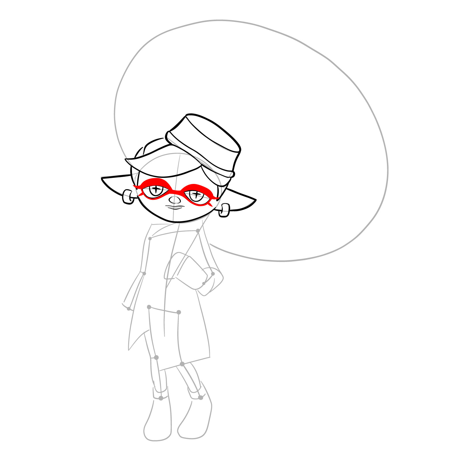 How to draw Marie from Splatoon 3 - step 11
