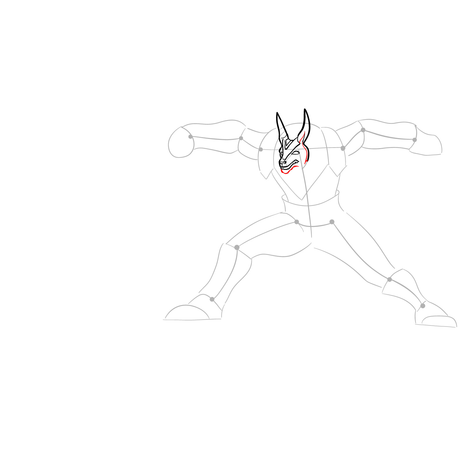 How to draw Nasus - League of Legends - step 11