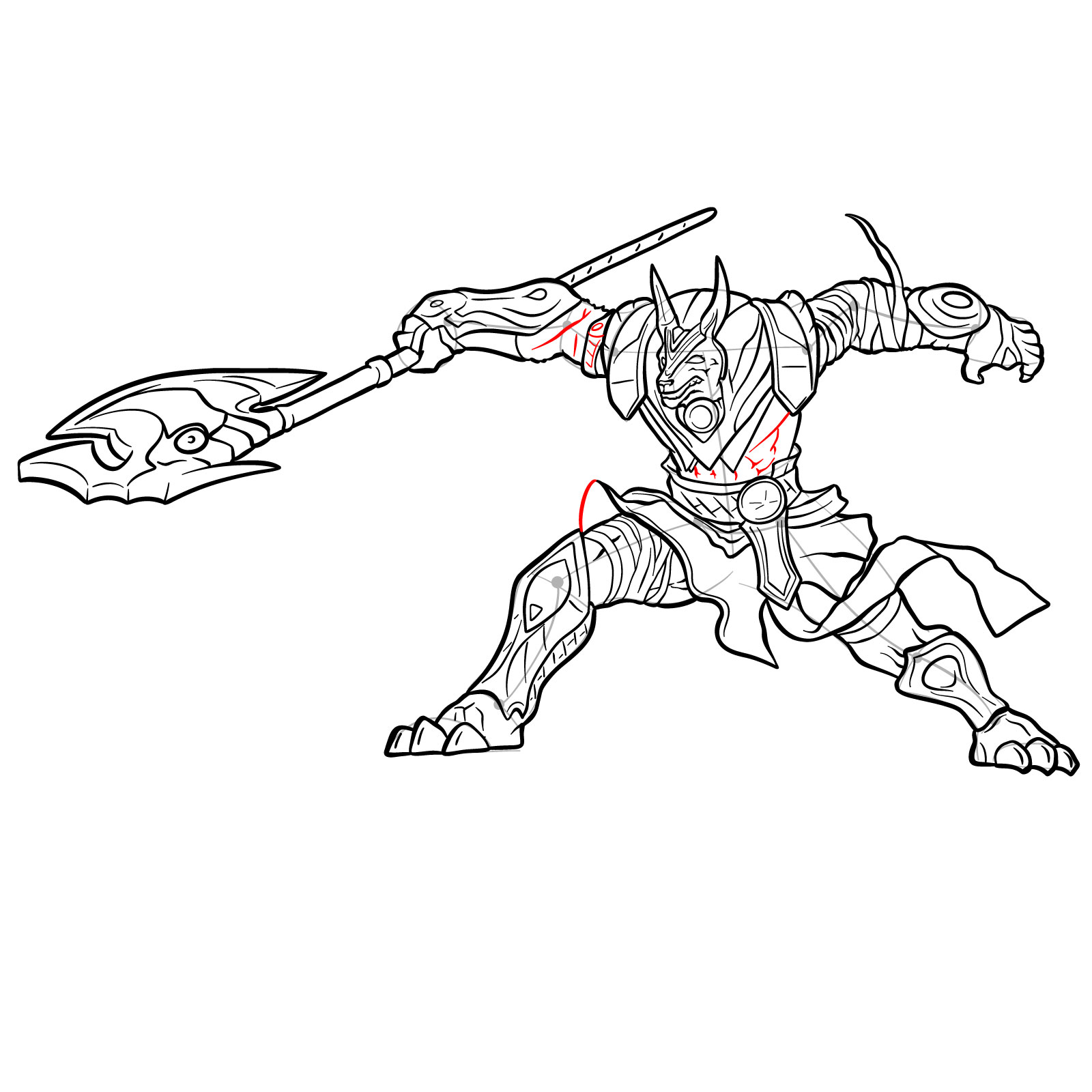 How to draw Nasus - League of Legends - step 47