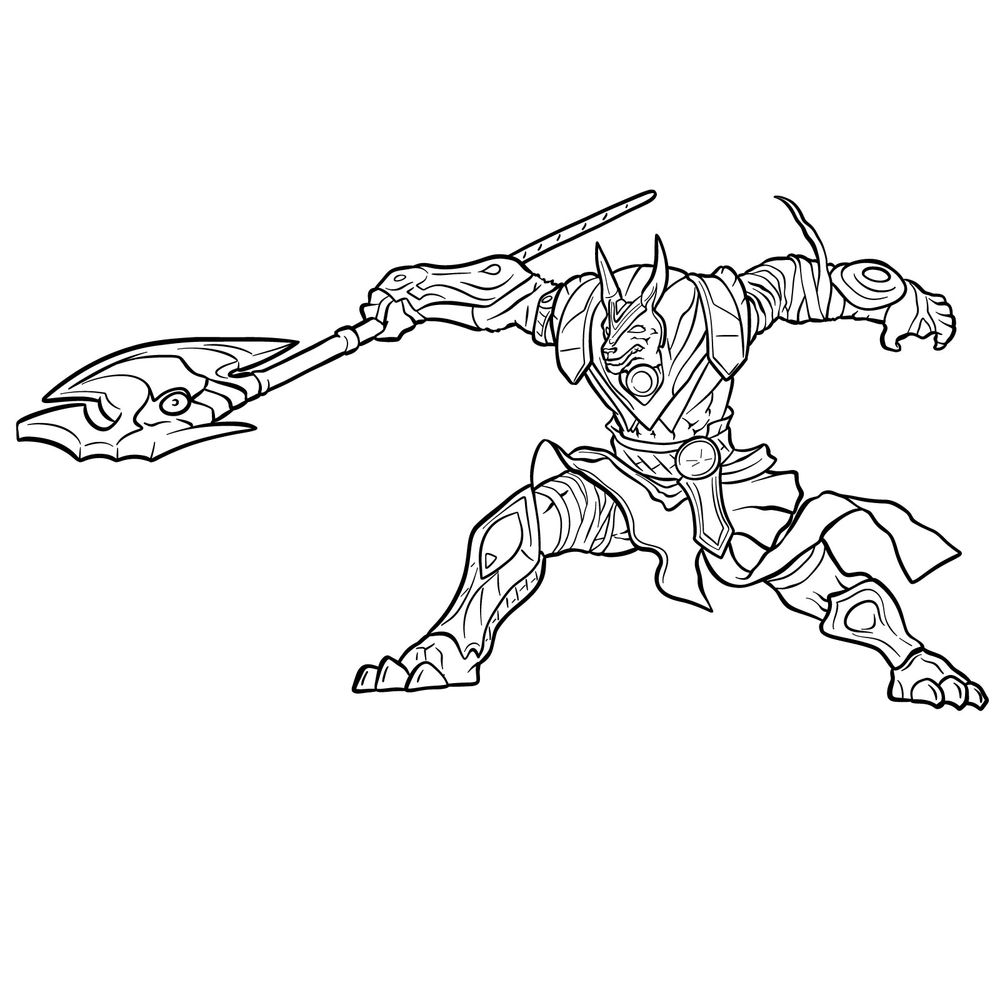 How to draw Nasus from League of Legends