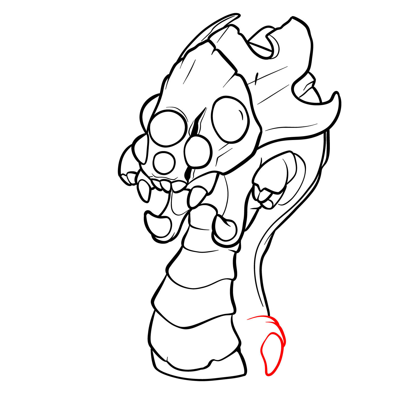 How to draw Baron Nashor from League of Legends - step 24