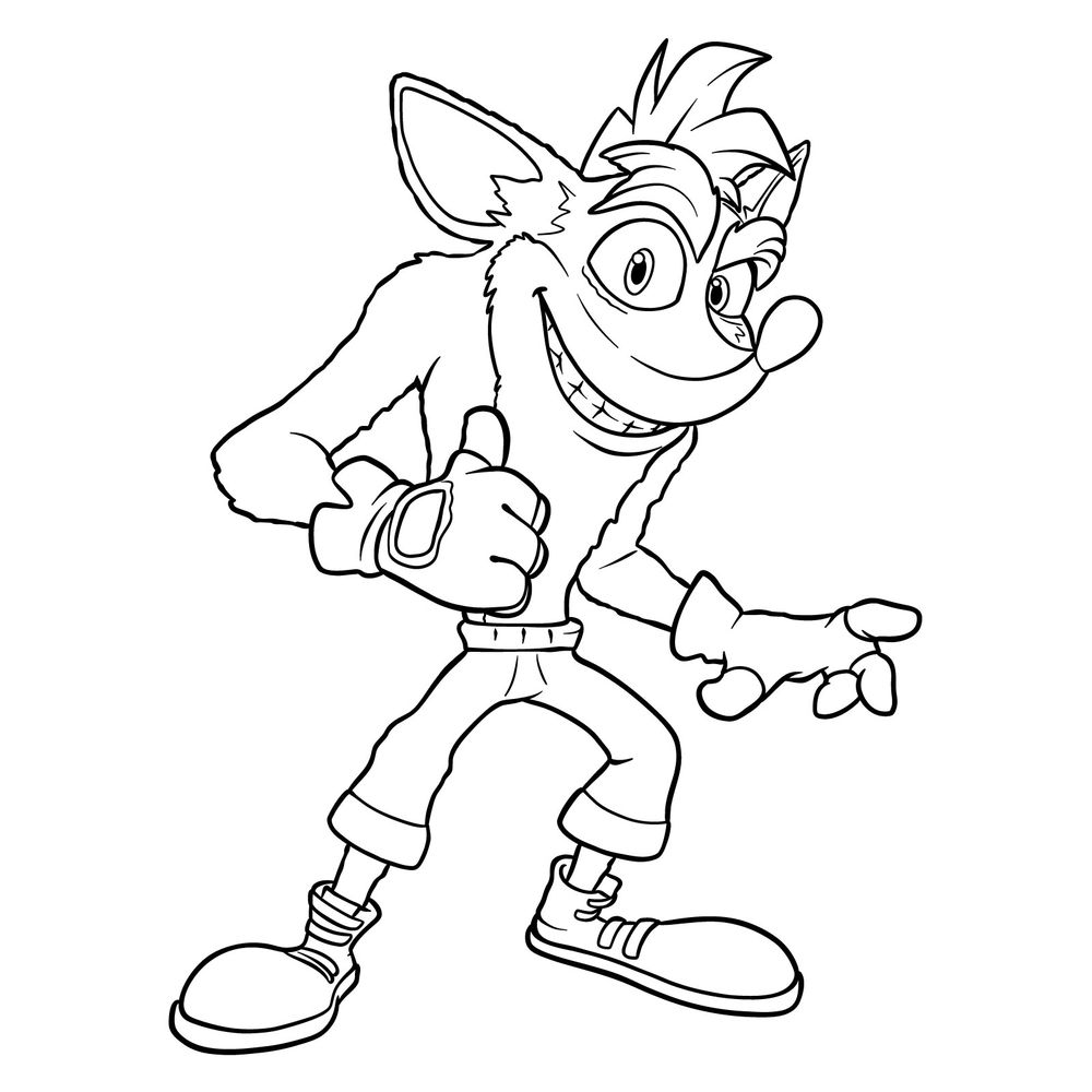 How to Draw Crash Bandicoot from It’s About Time