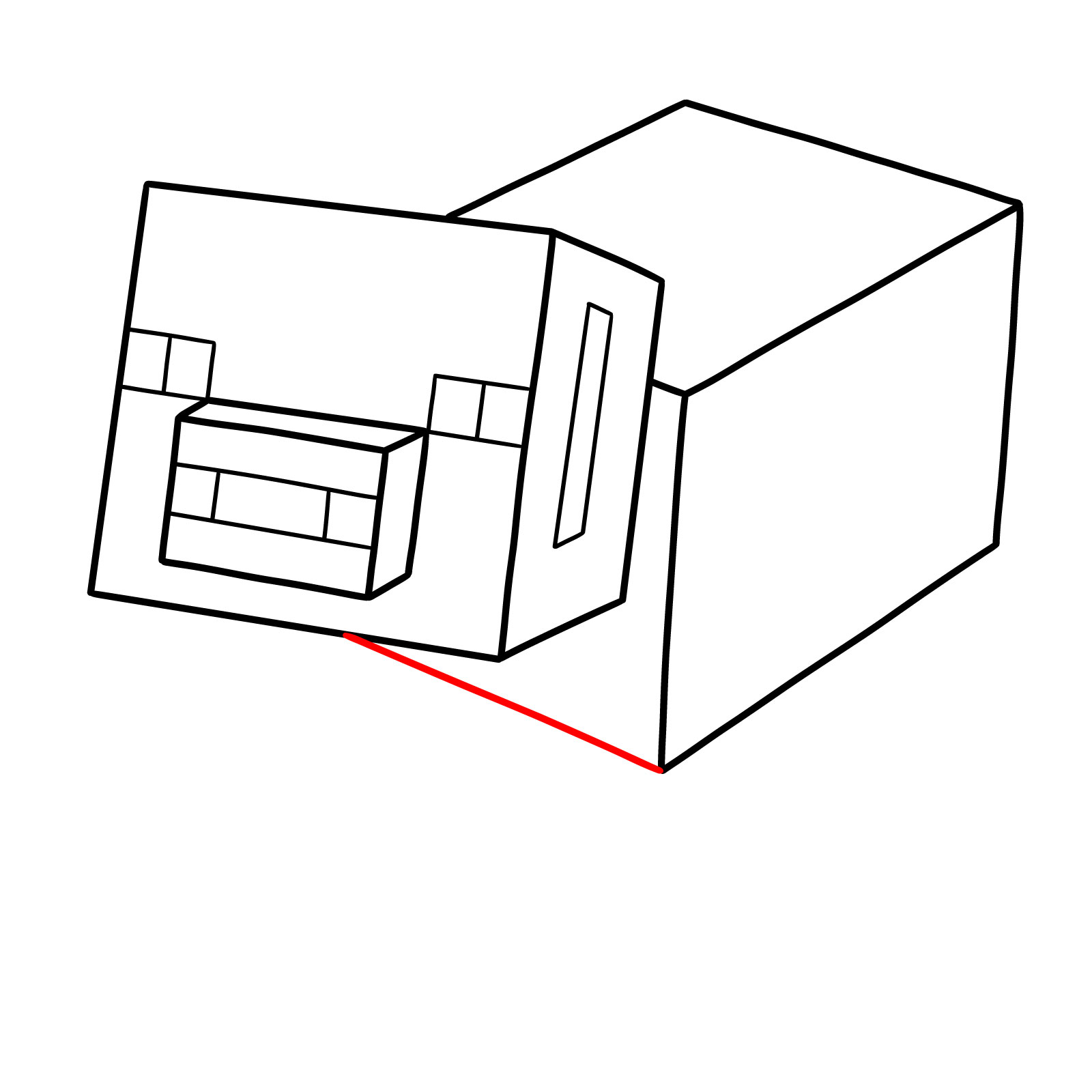 How to Draw a Pig from Minecraft - step 08