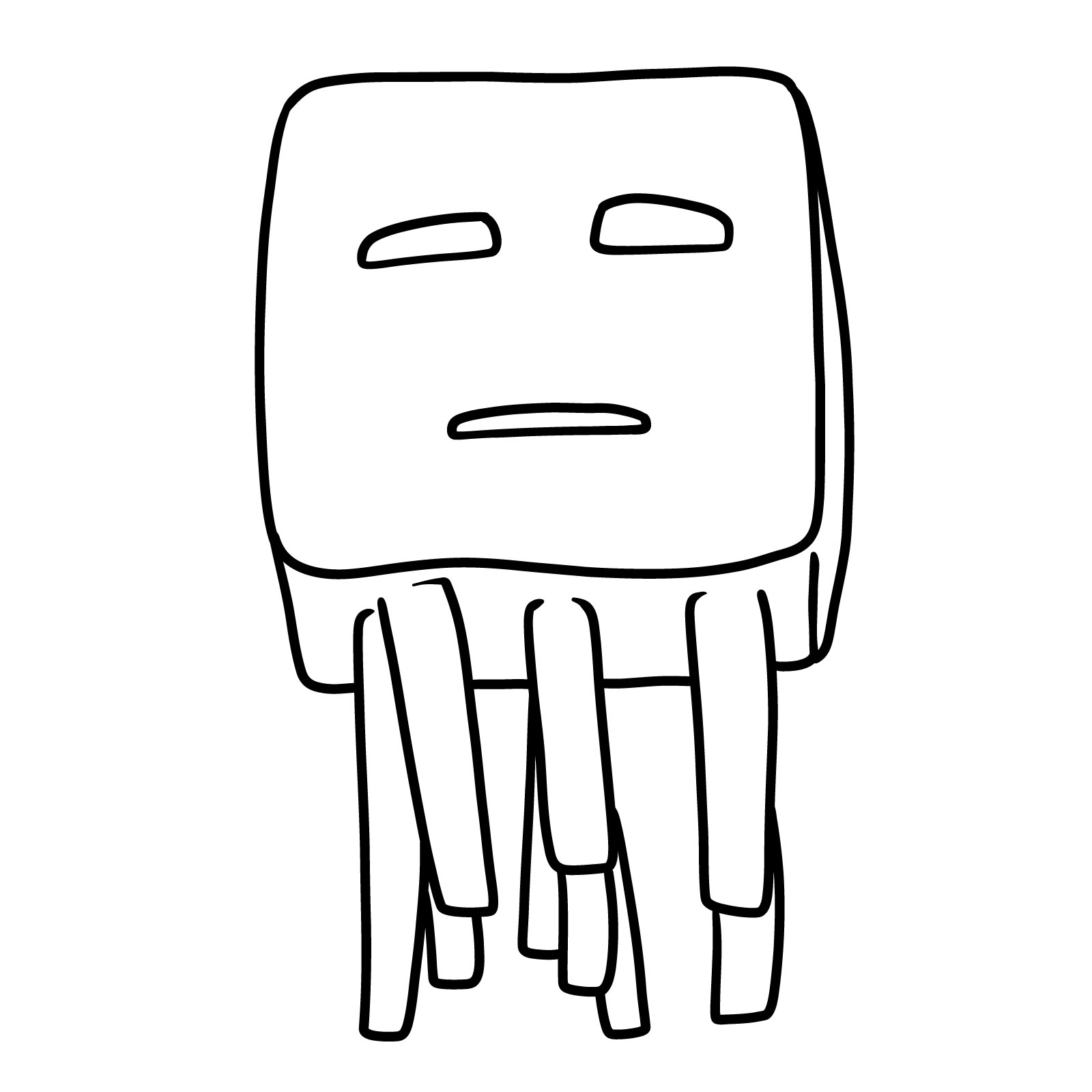 How to Draw a Ghast from the Minecraft Movie - step 07