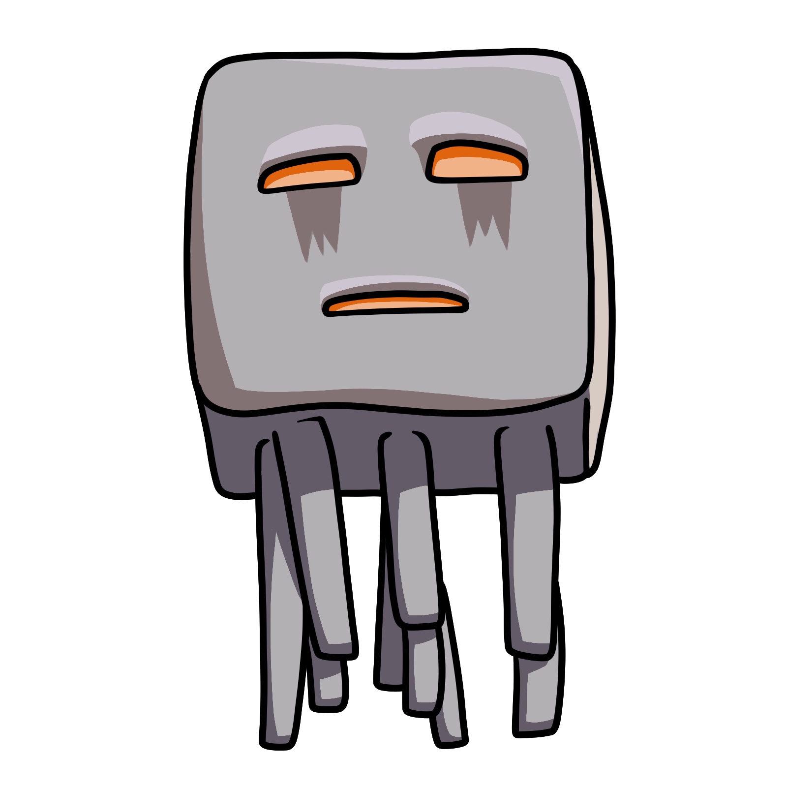 How to Draw a Ghast from the Minecraft Movie - final step