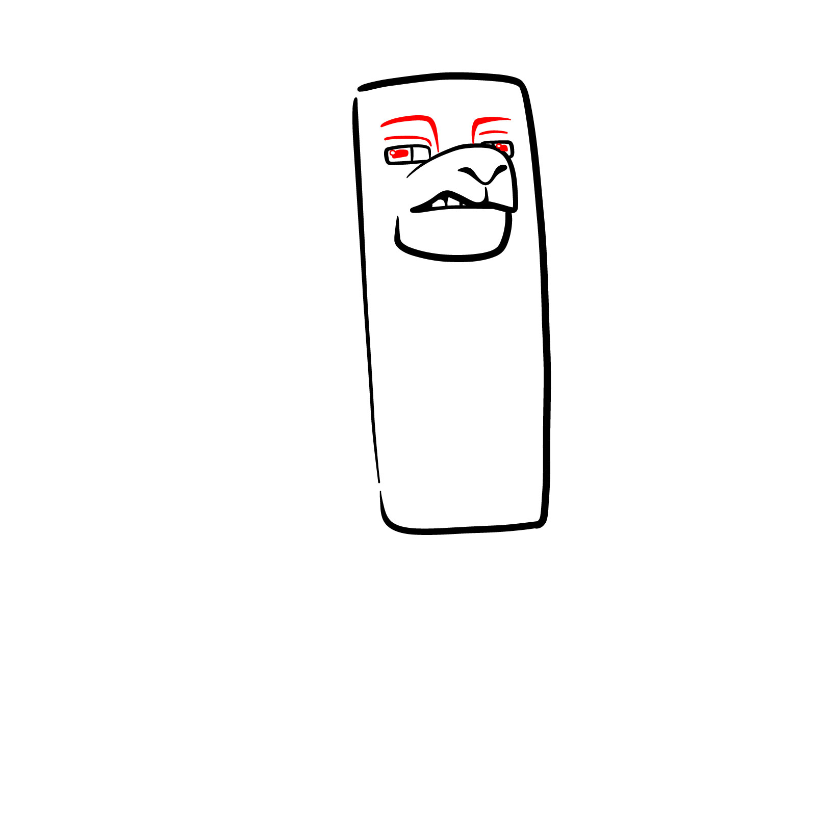 How to Draw a Llama from the Minecraft Movie - step 07