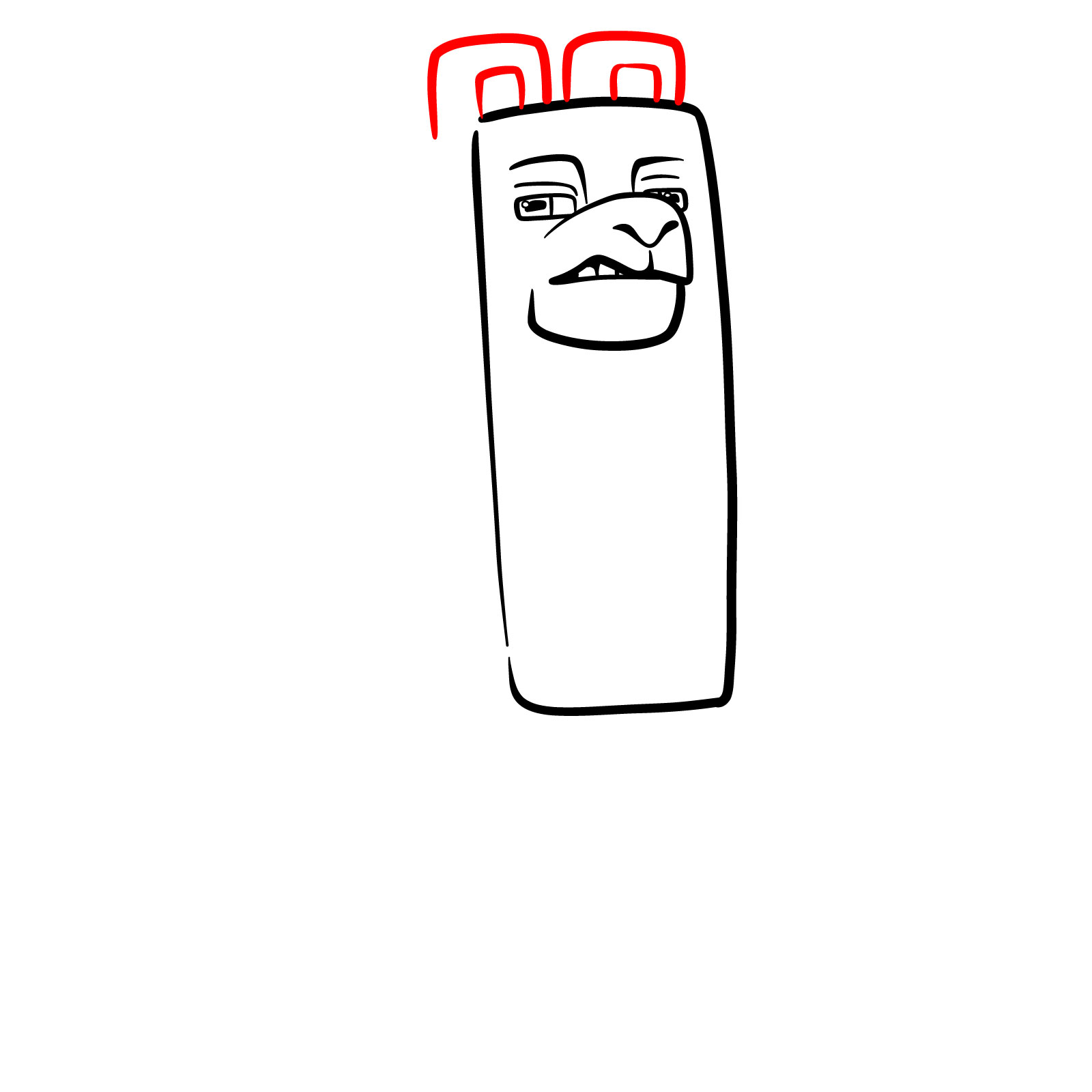 How to Draw a Llama from the Minecraft Movie - step 08