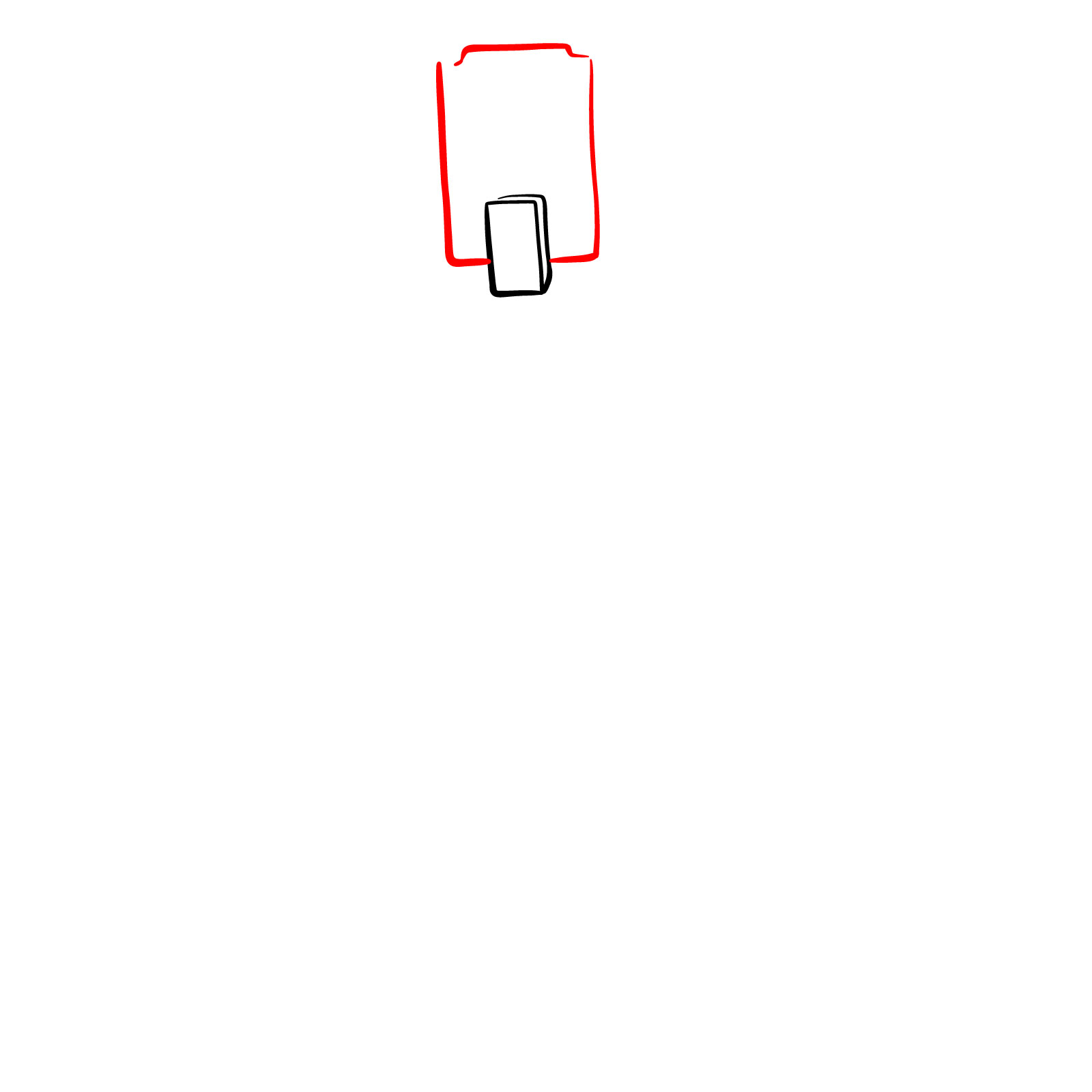 How to Draw an Iron Golem from A Minecraft Movie - step 03