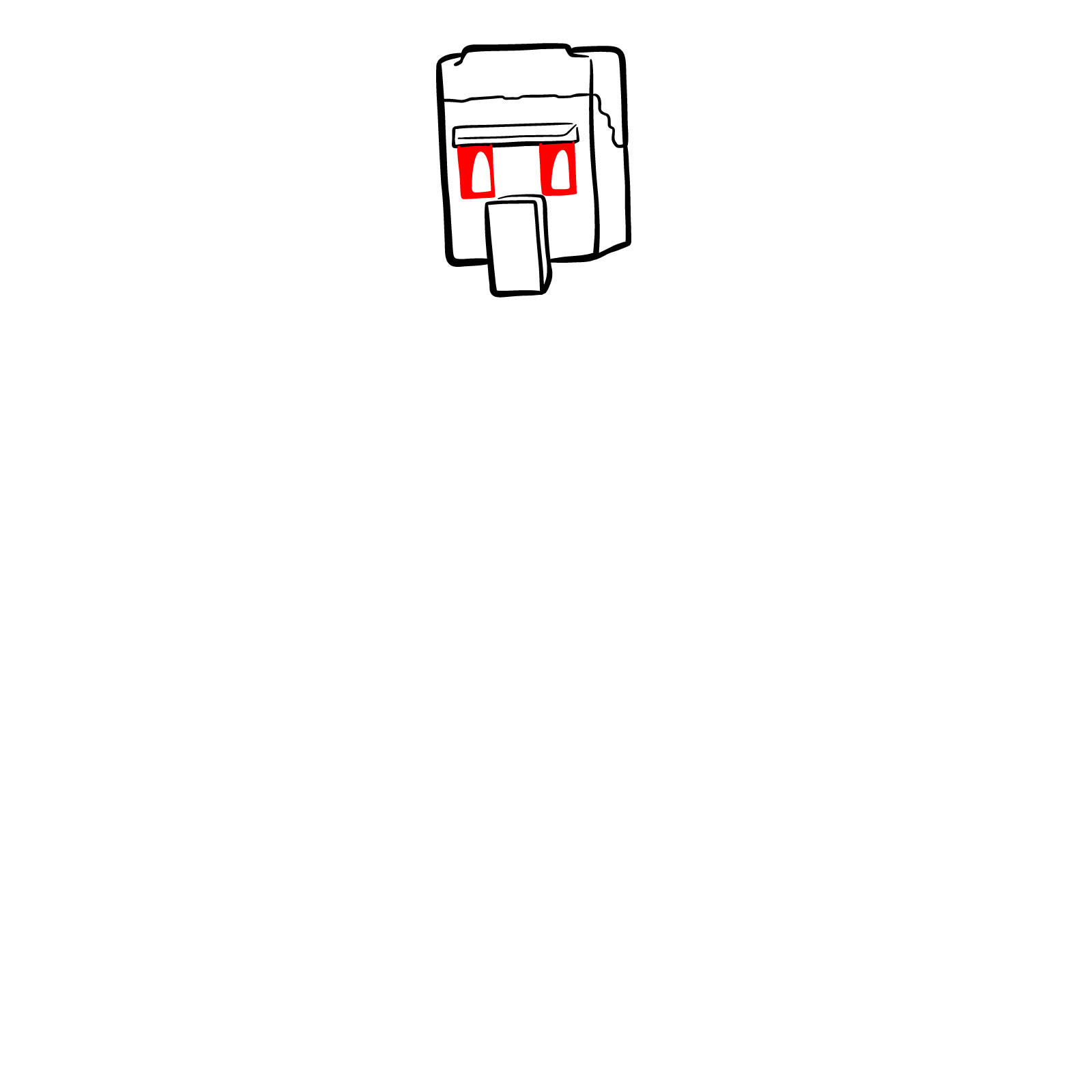 How to Draw an Iron Golem from A Minecraft Movie - step 06