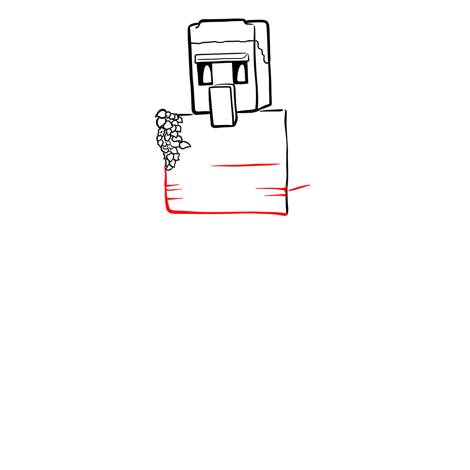 How to Draw an Iron Golem from A Minecraft Movie - step 08
