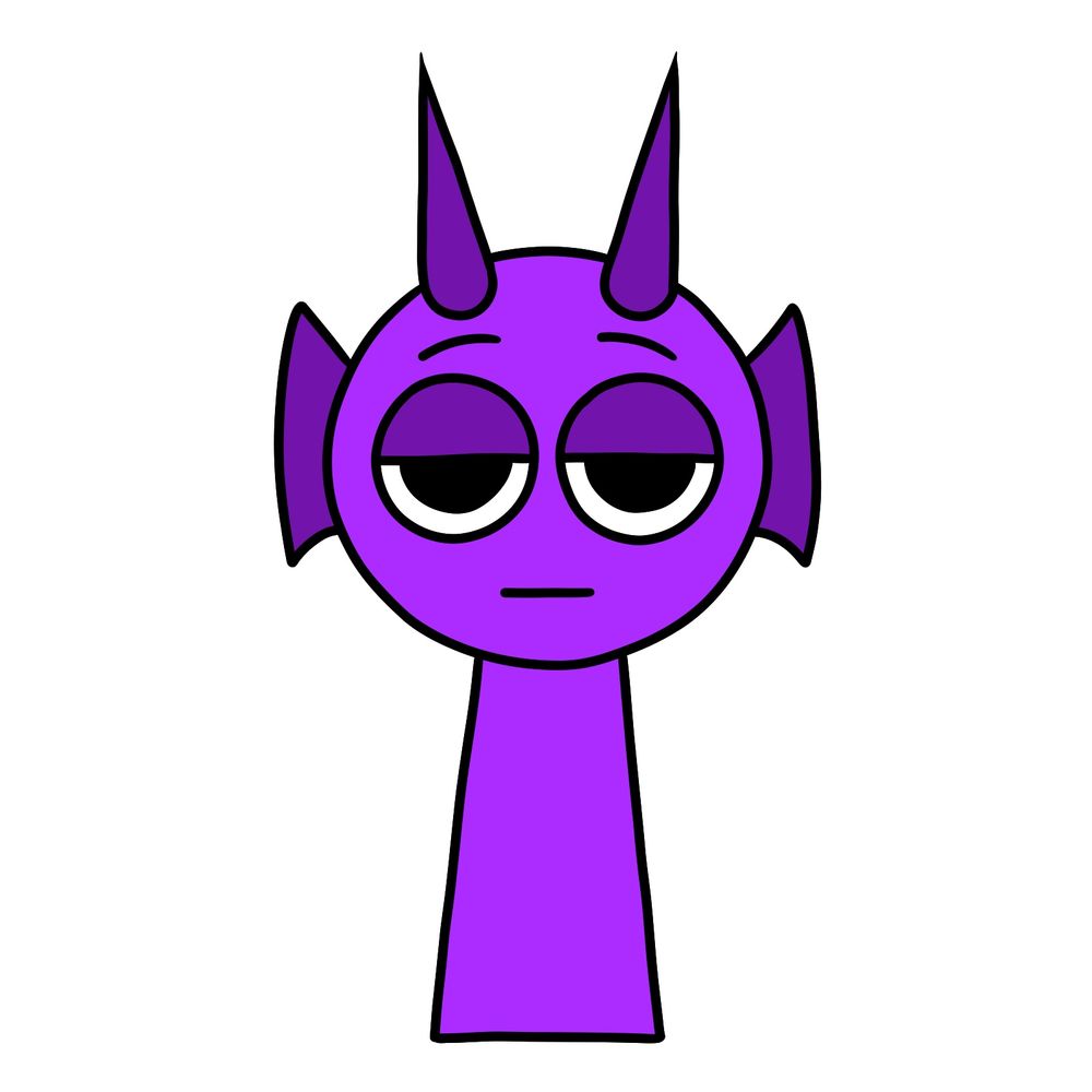 Simple Tutorial on How to Draw Durple from Sprunki